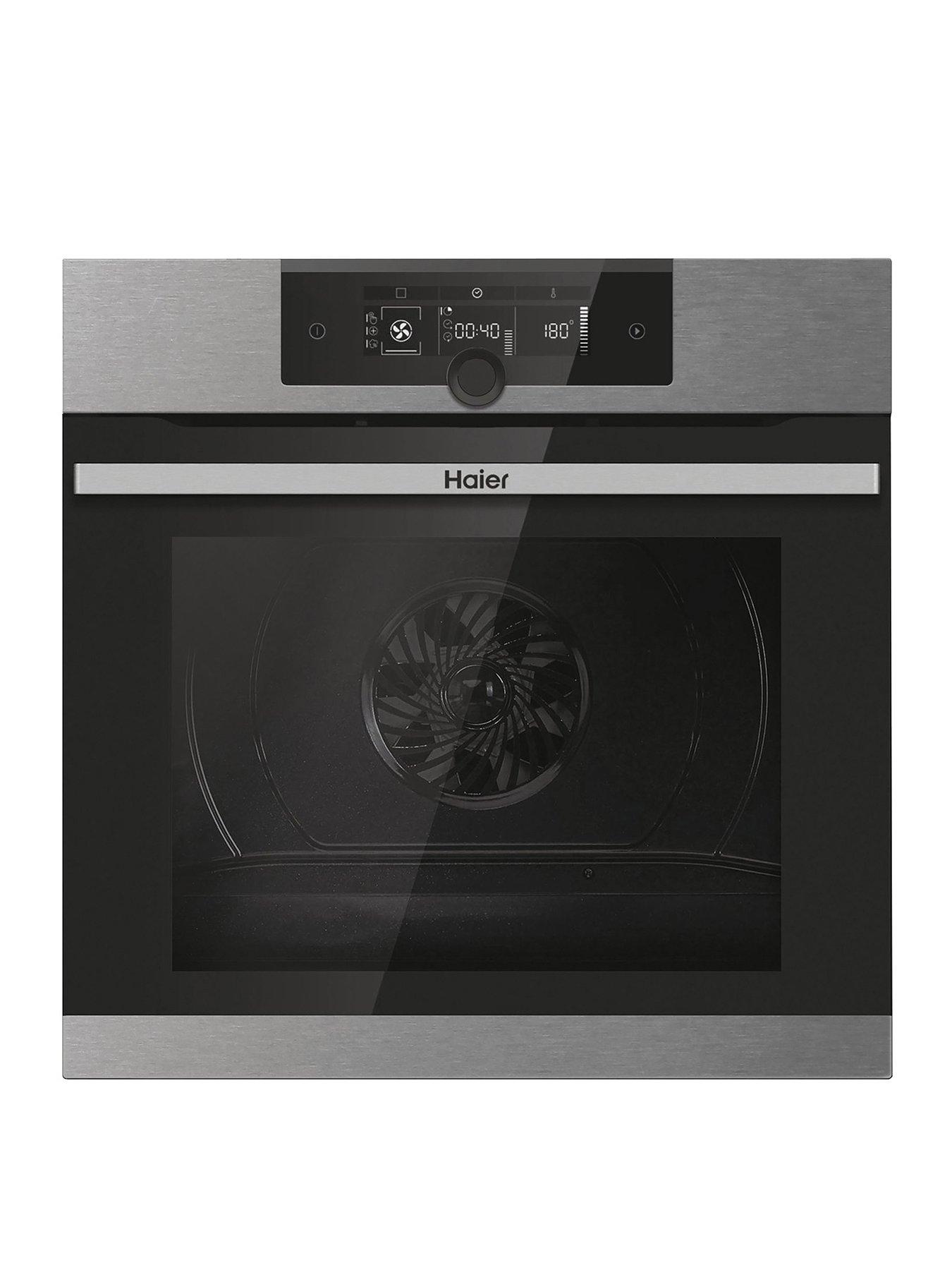 Product photograph of Haier Hwo60sm2f9xh 70-litre I-turn Series 2 Electric Oven - Pyrolytic Hydrolytic 13 Functions Wifi A Rated - Stainless Steel - Oven Only from very.co.uk