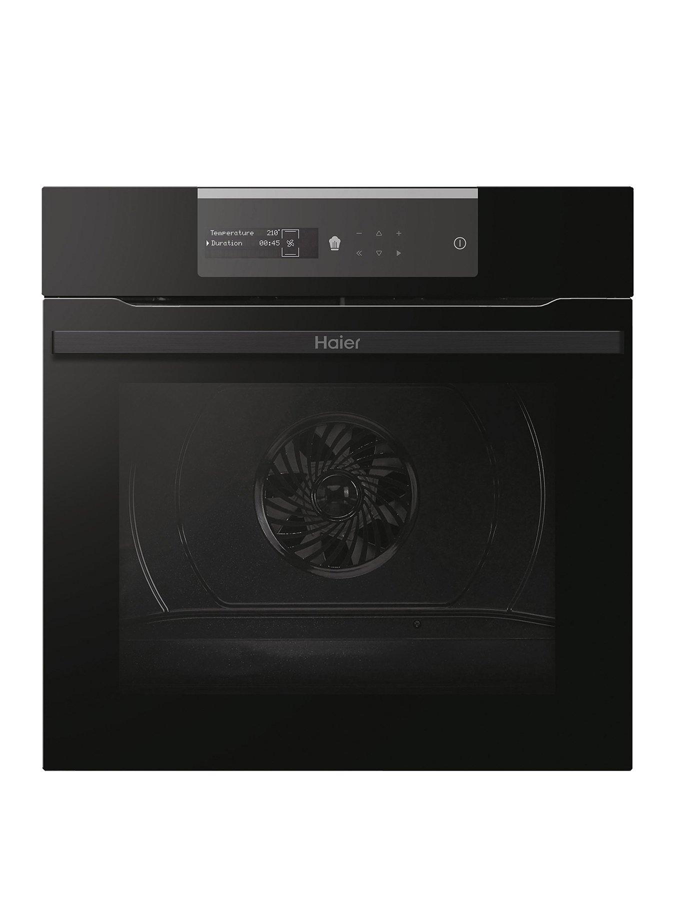 Product photograph of Haier Hwo60sm2b3bh 70-litre I-message Series 2 Electric Oven - Hydrolytic 9 Functions Wi-fi Class A Rated - Black - Oven Only from very.co.uk