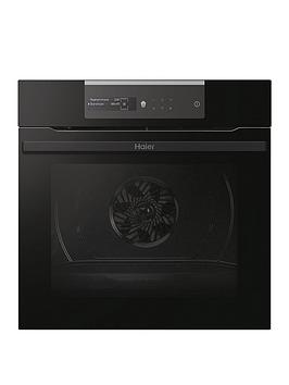Haier Hwo60Sm2B3Bh 70-Litre I-Message Series 2 Electric Oven - Hydrolytic, 9 Functions, Wi-Fi, Class A+ Rated - Black - Oven With Installation