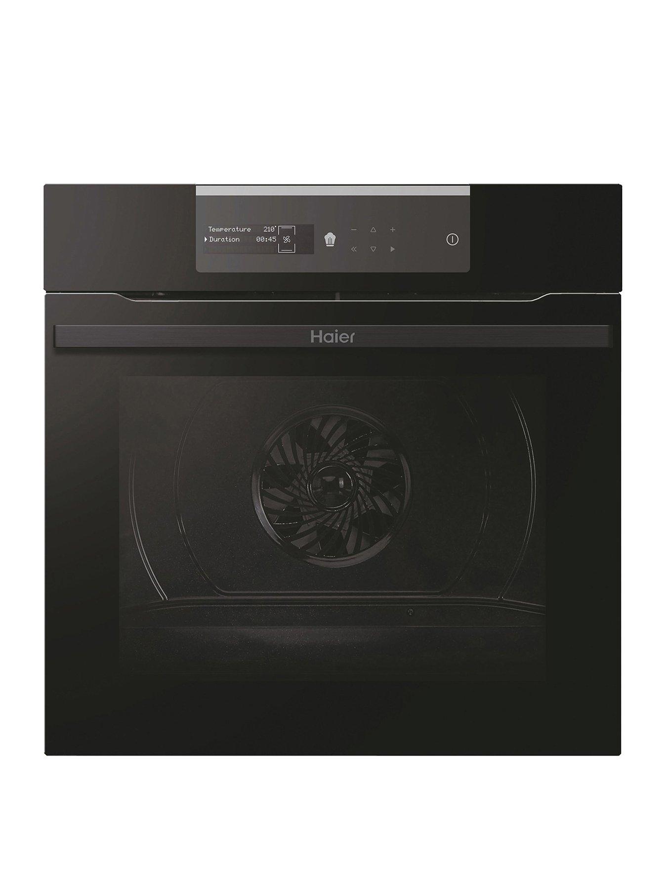 Product photograph of Haier Hwo60sm2b9bh 70-litre I-message Series 2 Electric Oven - Pyrolytic Hydrolytic 9 Functions Wifi A Rated - Black - Oven Only from very.co.uk