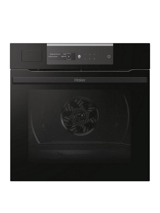 front image of haier-hwo60sm2s9bh-70-litre-i-message-steam-series-2-oven-pyrolytic-9-functions-wifi-arated--nbspblack