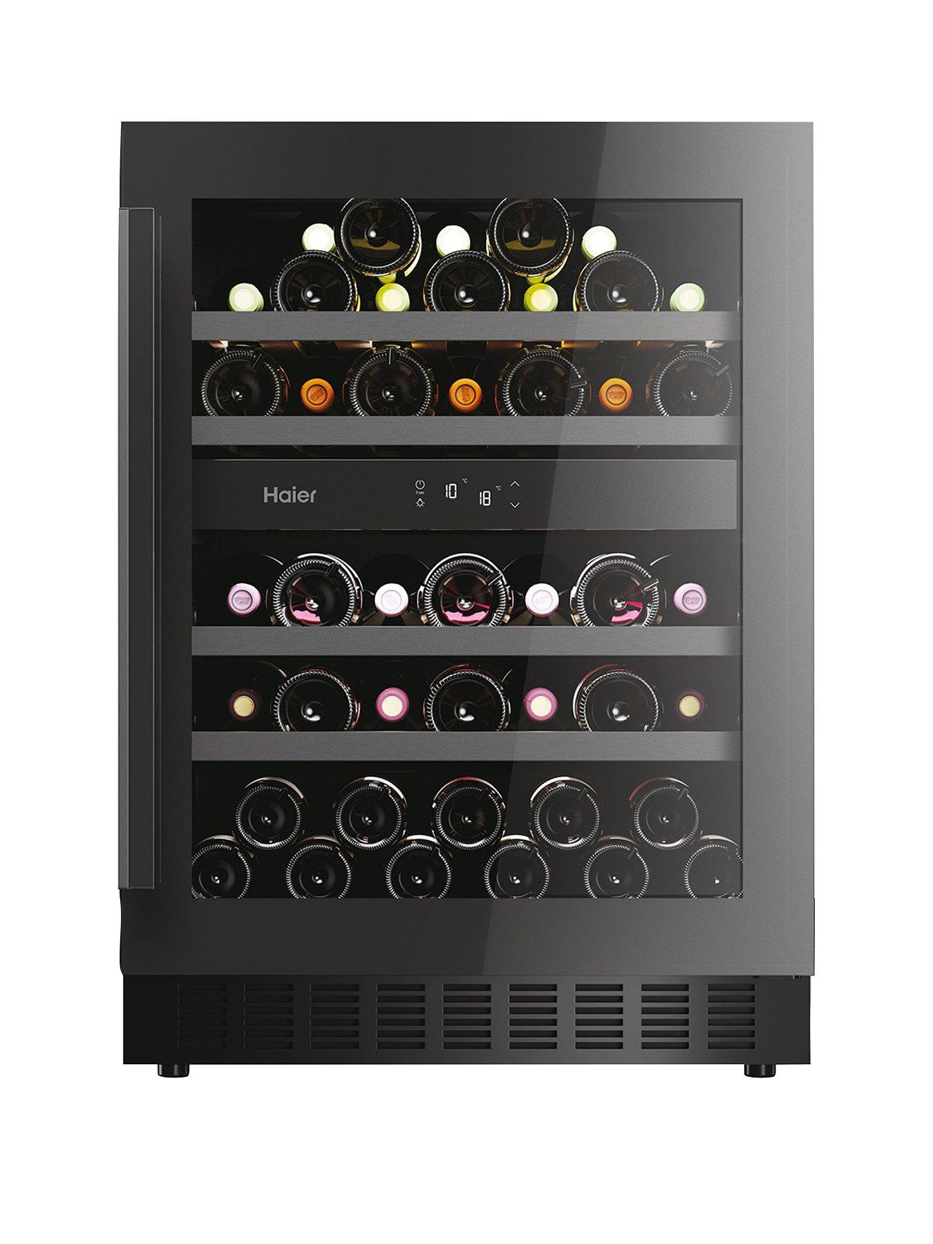 Product photograph of Haier Hakwbd 60 Uk H-wine 700 Wine Cooler 44-bottle Capacity Wifi Enabled F Rated - Black - Wine Cooler Only from very.co.uk