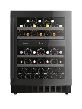 Product photograph of Haier Hakwbd 60 Uk H-wine 700 Wine Cooler 44-bottle Capacity Wifi Enabled F Rated - Black - Wine Cooler With Installation from very.co.uk