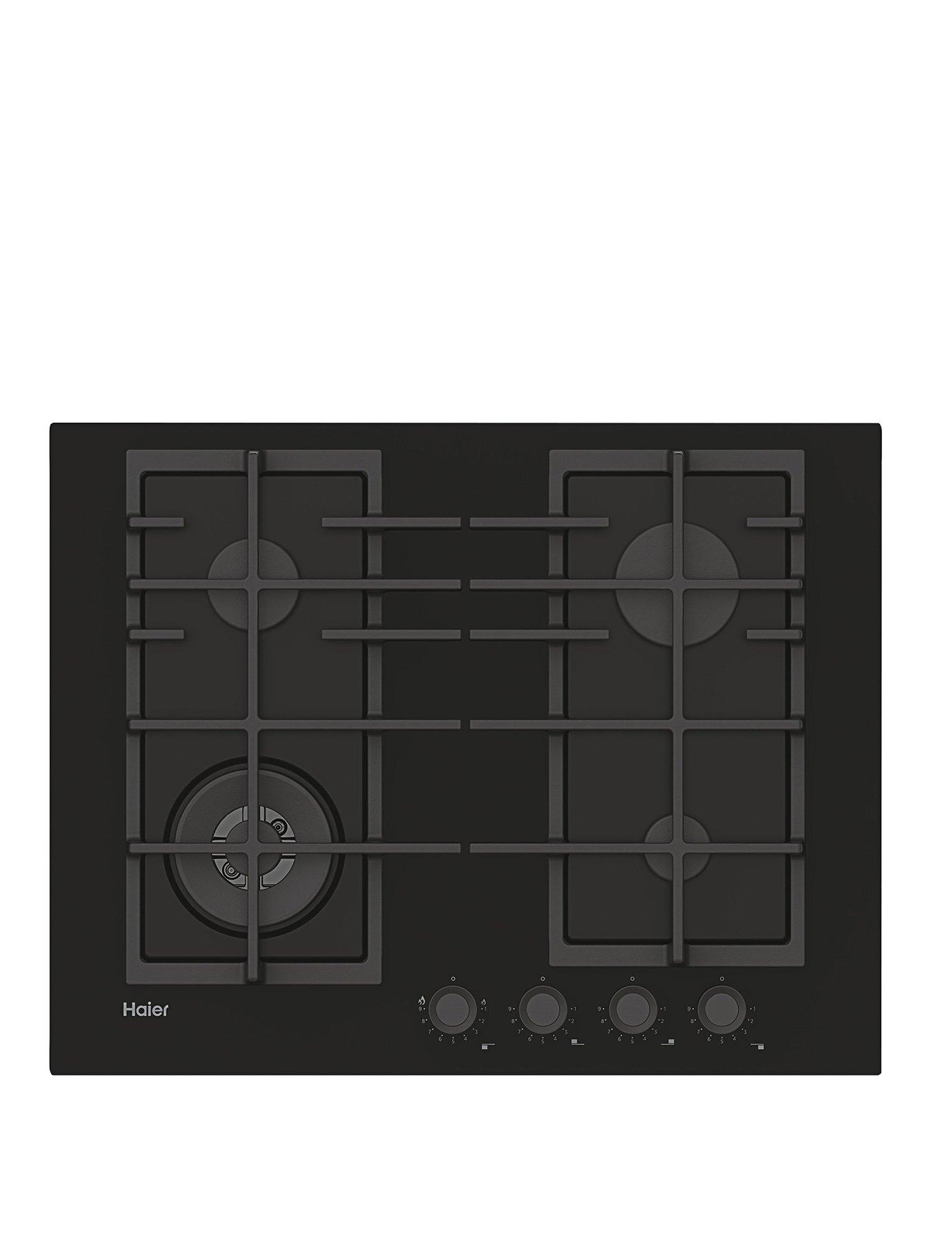 Haier Series 2 HAVG5BF4S2B 60cm Wide Gas Hob, 4 cooking zones Black
