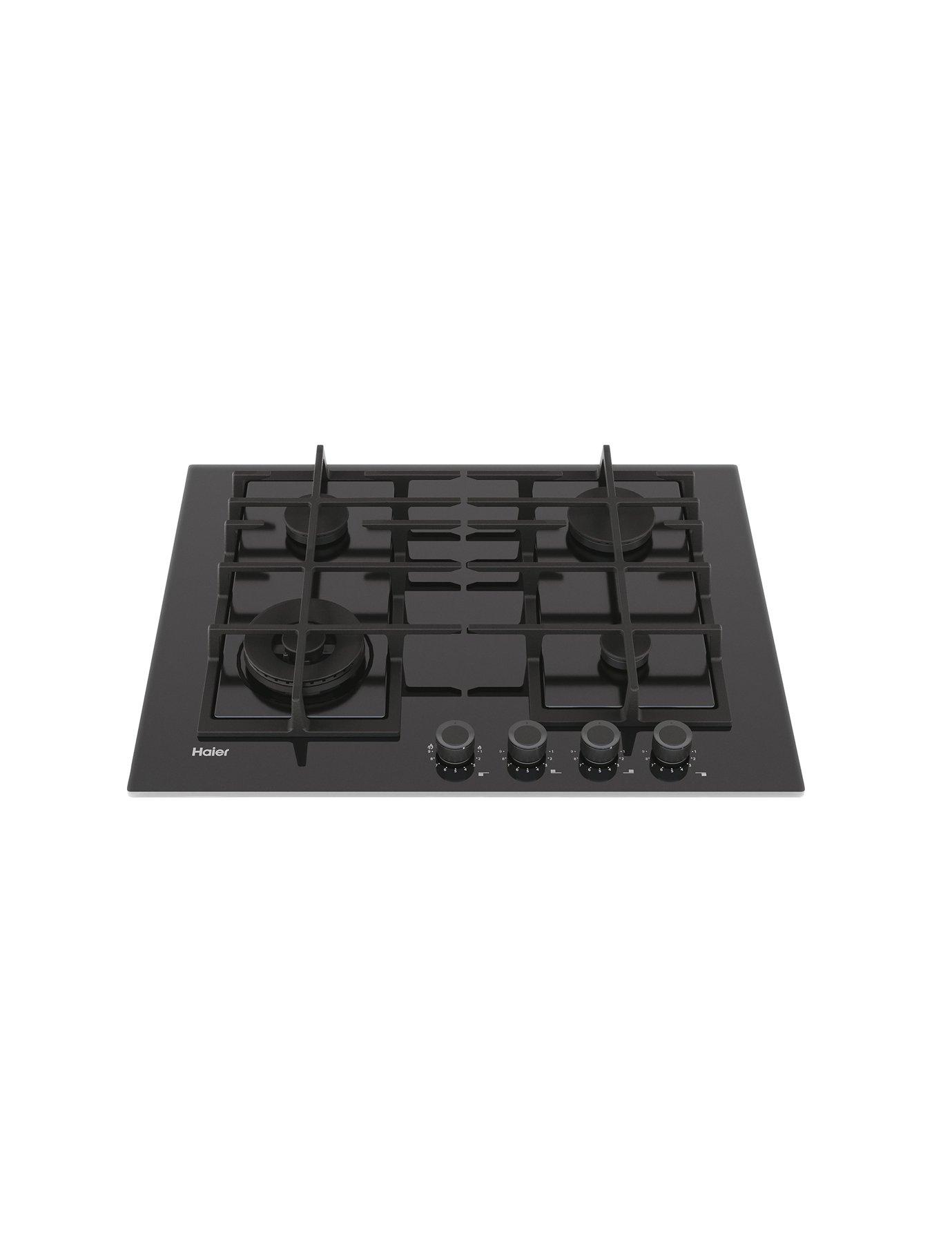 Haier Series 2 HAVG5BF4S2B 60cm Wide Gas Hob, 4 cooking zones Black