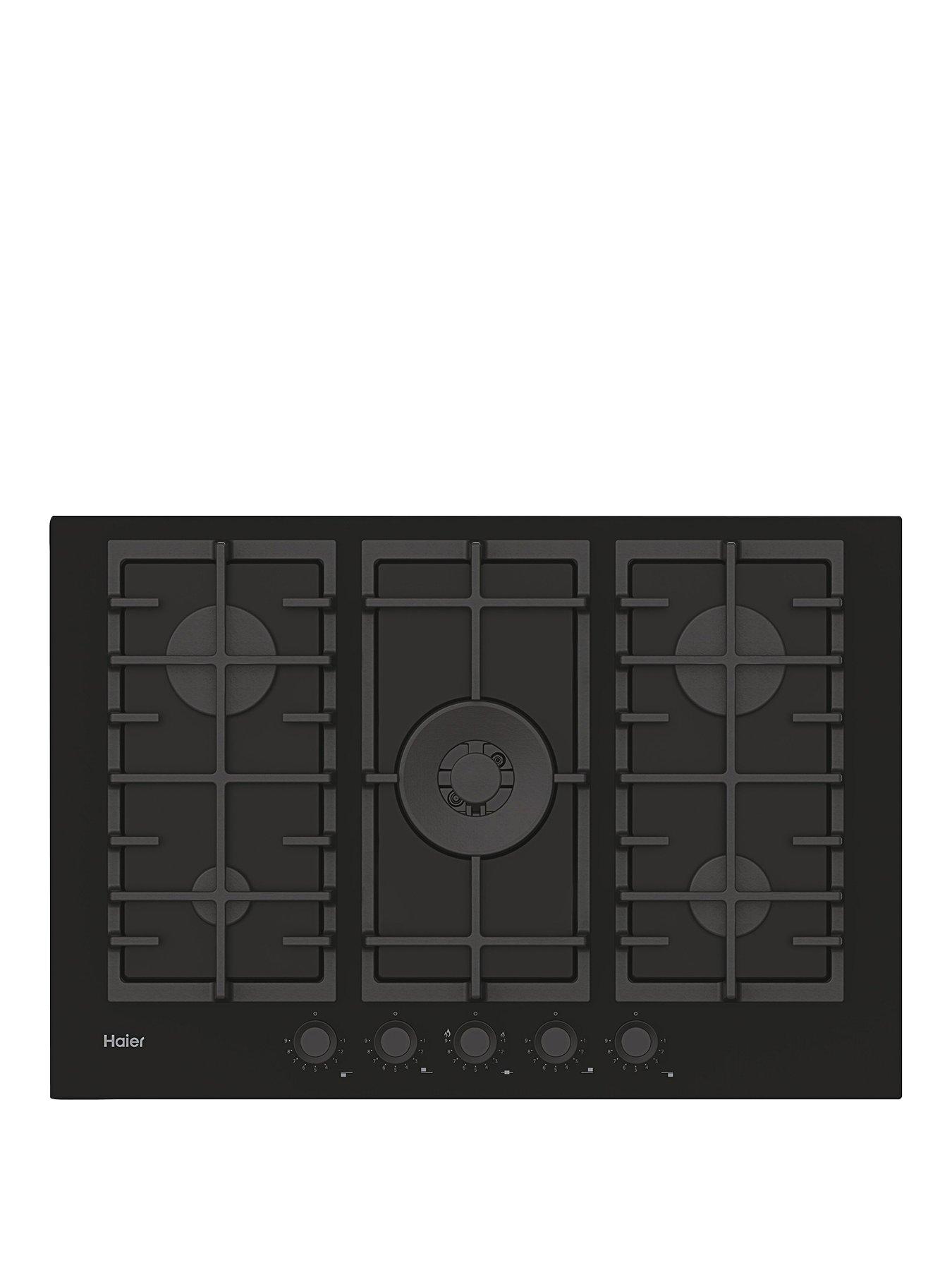 Image 1 of 6 of Haier Series 2 HAVG75S2B 75cm Wide&nbsp;Gas Hob, 5 cooking zones -&nbsp;Black