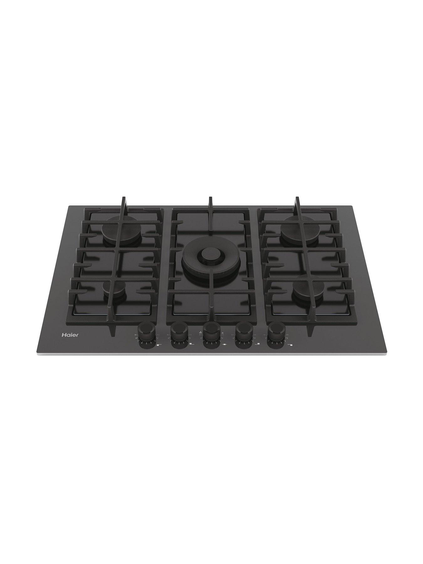 Image 2 of 6 of Haier Series 2 HAVG75S2B 75cm Wide&nbsp;Gas Hob, 5 cooking zones -&nbsp;Black