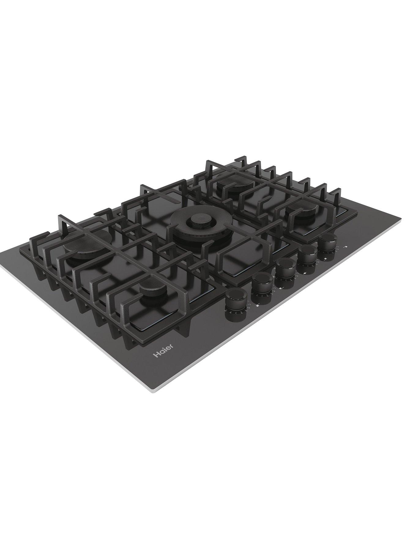Image 3 of 6 of Haier Series 2 HAVG75S2B 75cm Wide&nbsp;Gas Hob, 5 cooking zones -&nbsp;Black