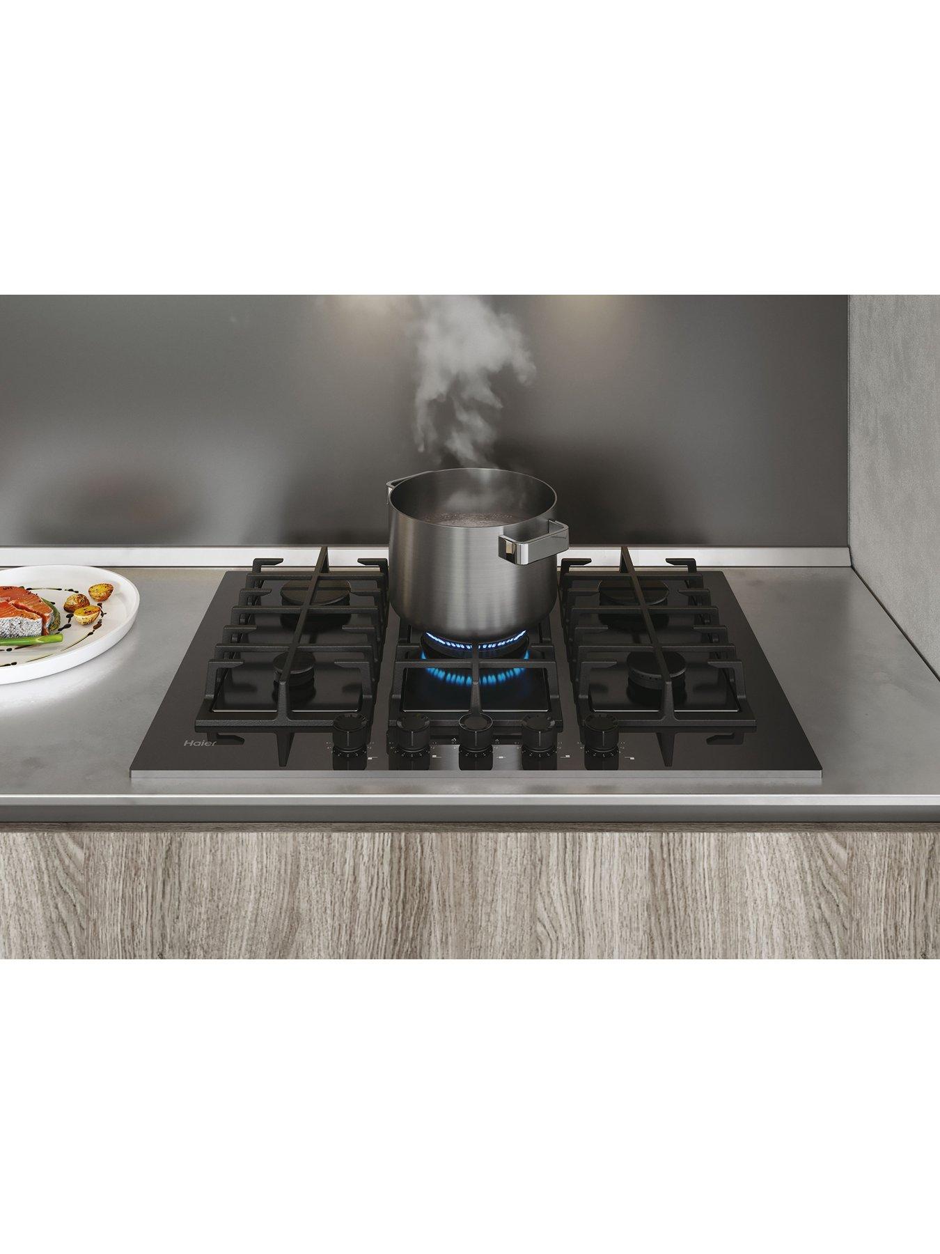 Image 4 of 6 of Haier Series 2 HAVG75S2B 75cm Wide&nbsp;Gas Hob, 5 cooking zones -&nbsp;Black