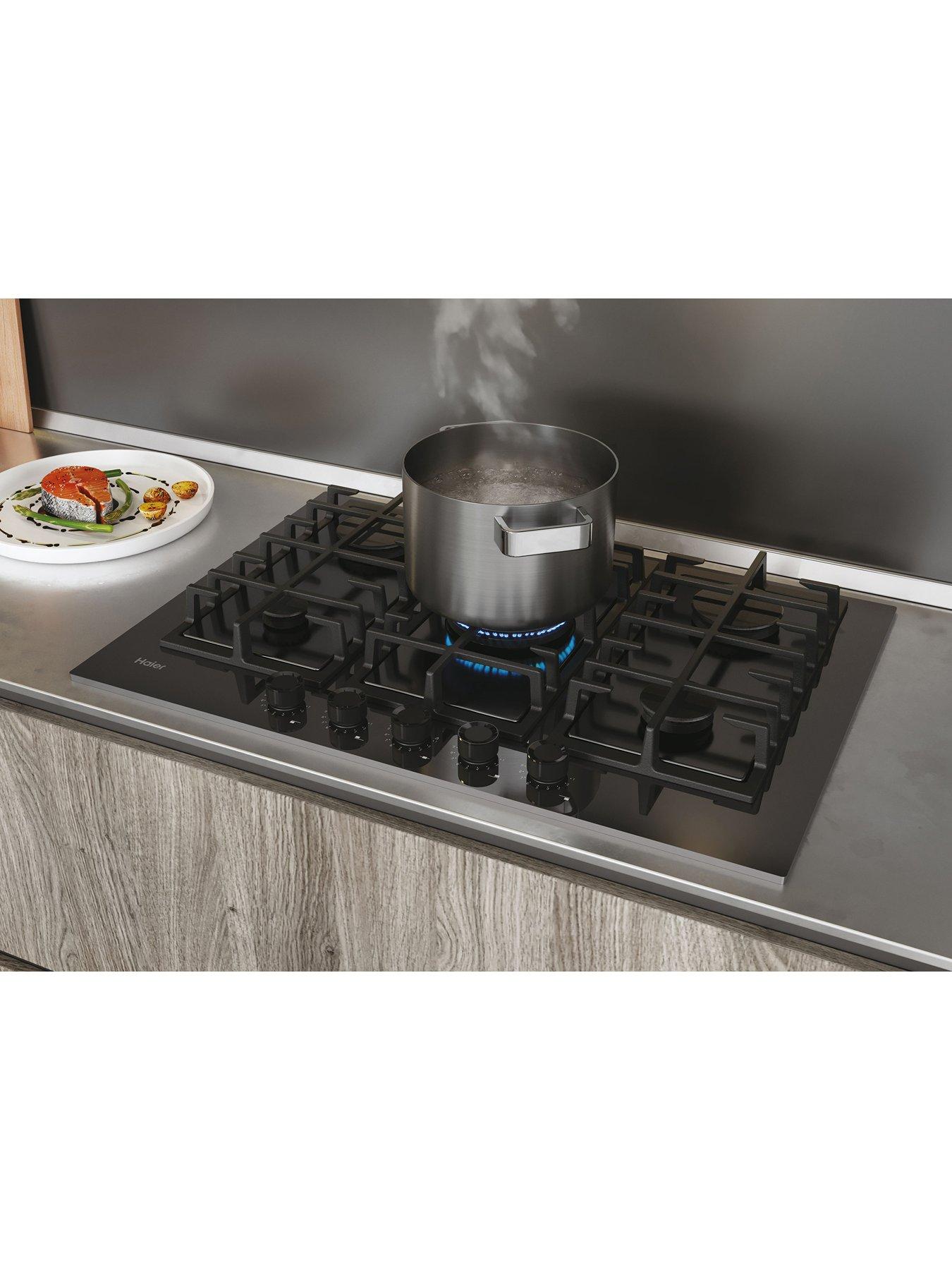 Image 5 of 6 of Haier Series 2 HAVG75S2B 75cm Wide&nbsp;Gas Hob, 5 cooking zones -&nbsp;Black