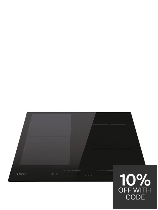 front image of haier-series-4-hafrsj64mc-59cm-widenbspinduction-hob-4-cooking-zones--nbspblack