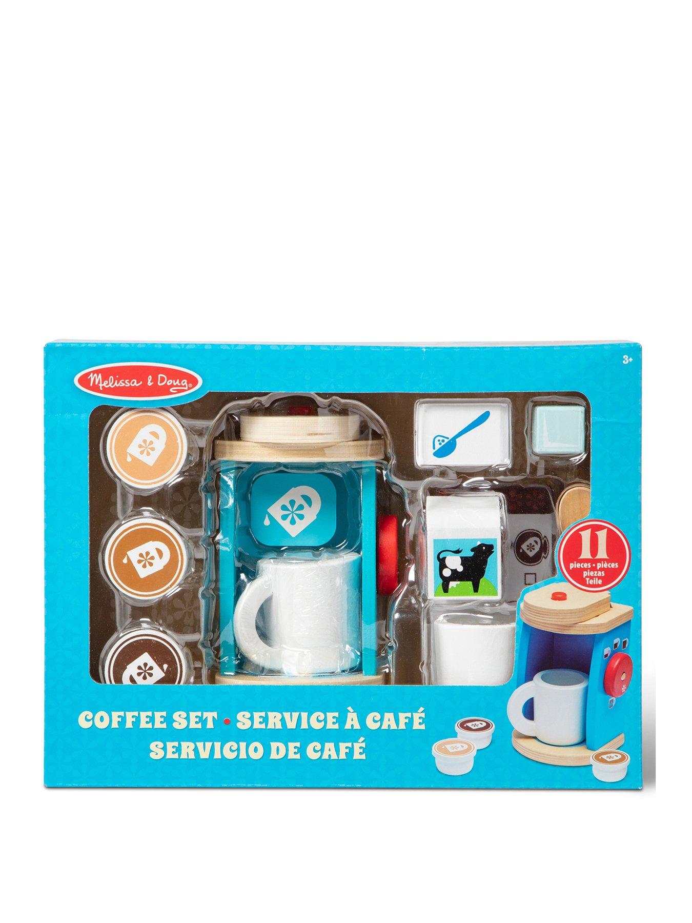 Melissa & Doug 11-Piece Brew and Serve Wooden Coffee Maker Set - Play  Kitchen Accessories