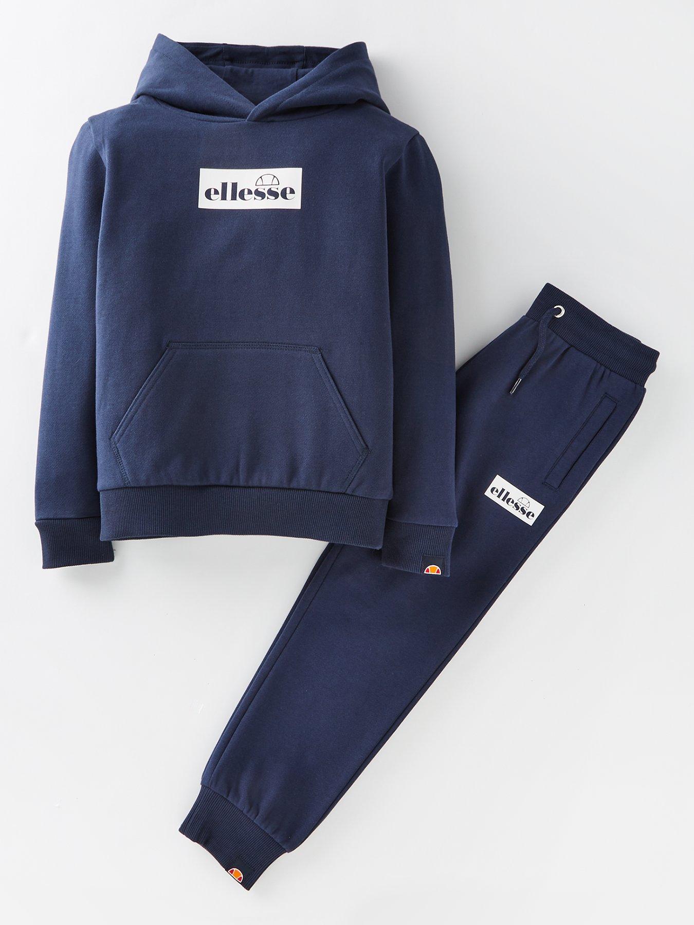 Ellesse navy outlet tracksuit