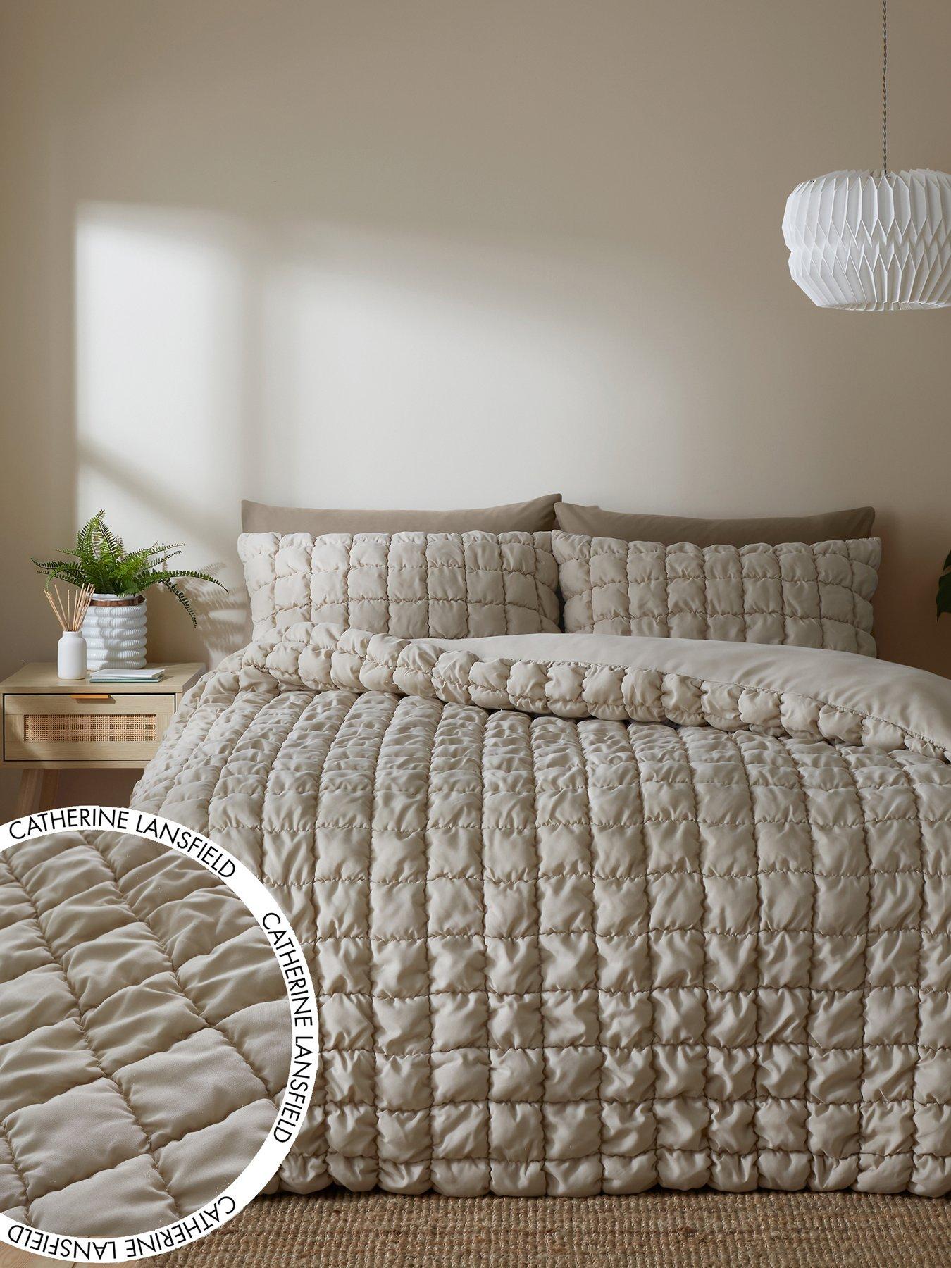 undefined Puffer Duvet Cover Set in Natural