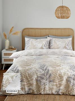 Product photograph of Catherine Lansfield Floral Foliage Duvet Cover Set from very.co.uk