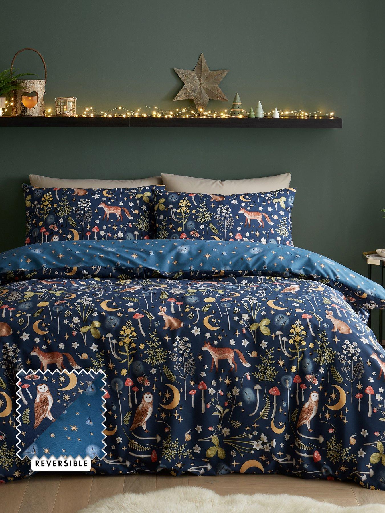 undefined Twilight Animals Duvet Cover Set - Navy