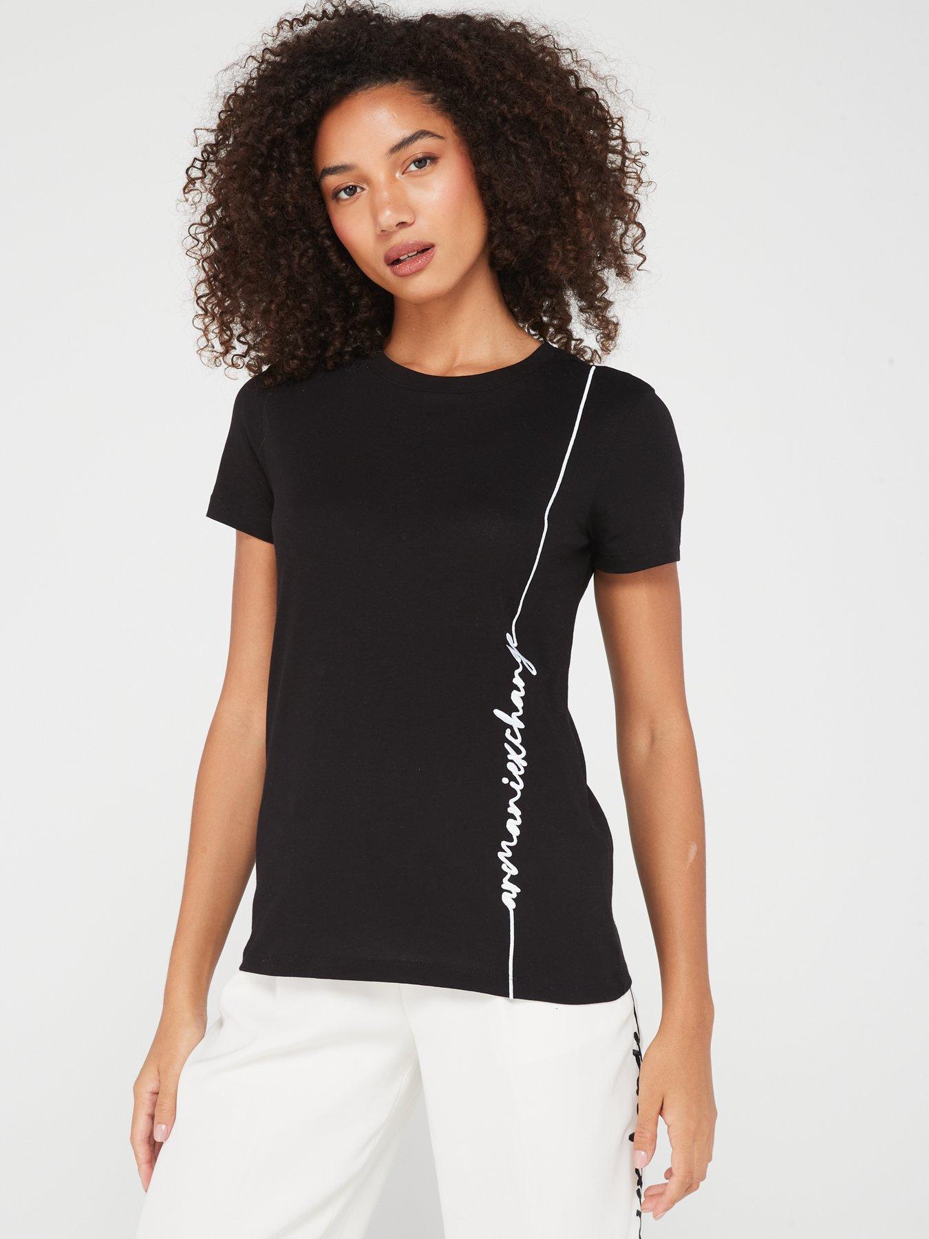 Emporio armani script on sale t shirt