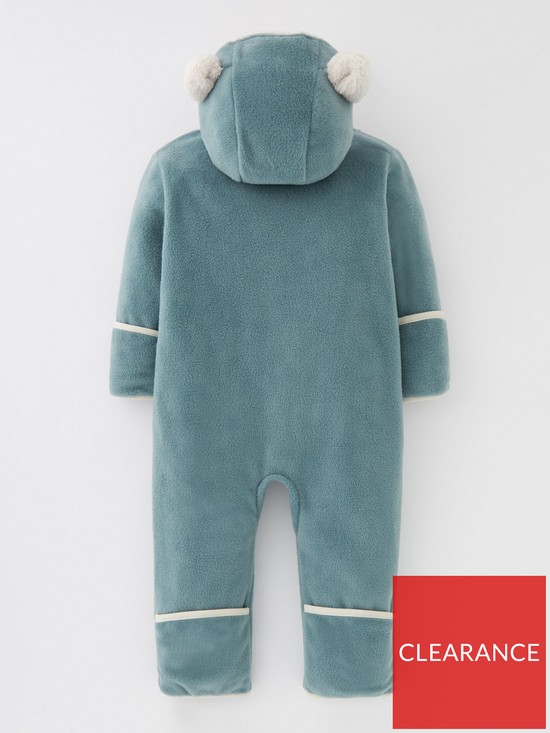 back image of columbia-infant-tiny-beartrade-ii-fleece-bunting-bodysuit-green