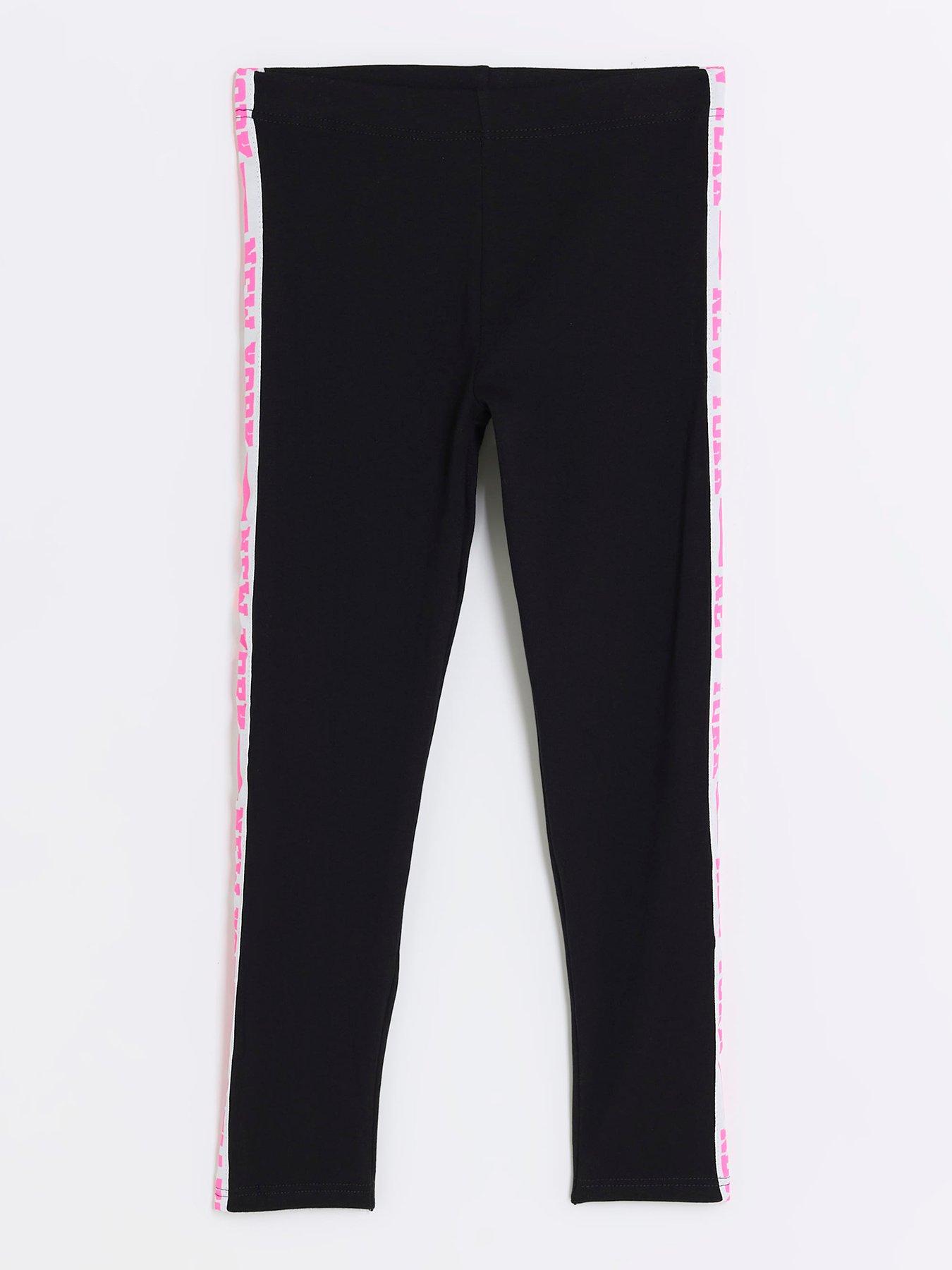 River Island Girls Ri Active Mesh Panel Leggings - Black