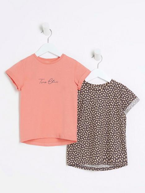 river-island-mini-mini-girls-mix-amp-match-printed-t-shirt-2-pack-coral