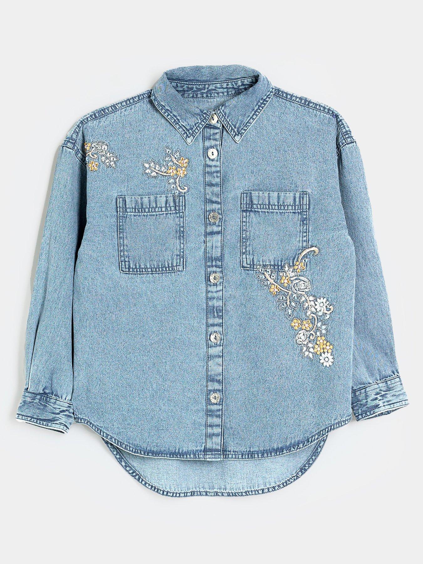 river-island-girls-floral-embroidered-denim-shirt-blue