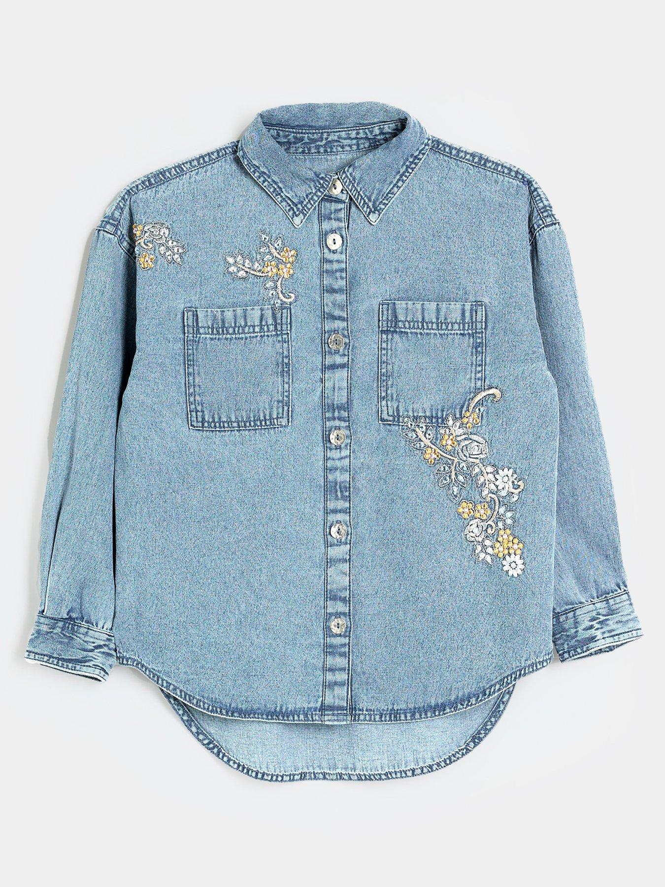 River island hot sale ladies denim shirt