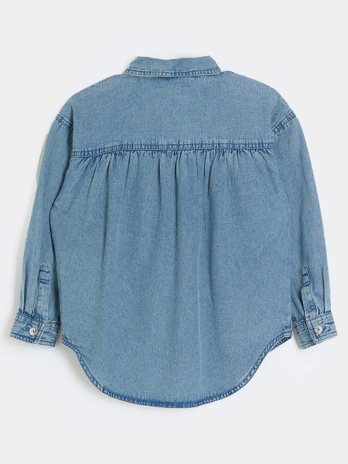 Womens denim shirt outlet river island