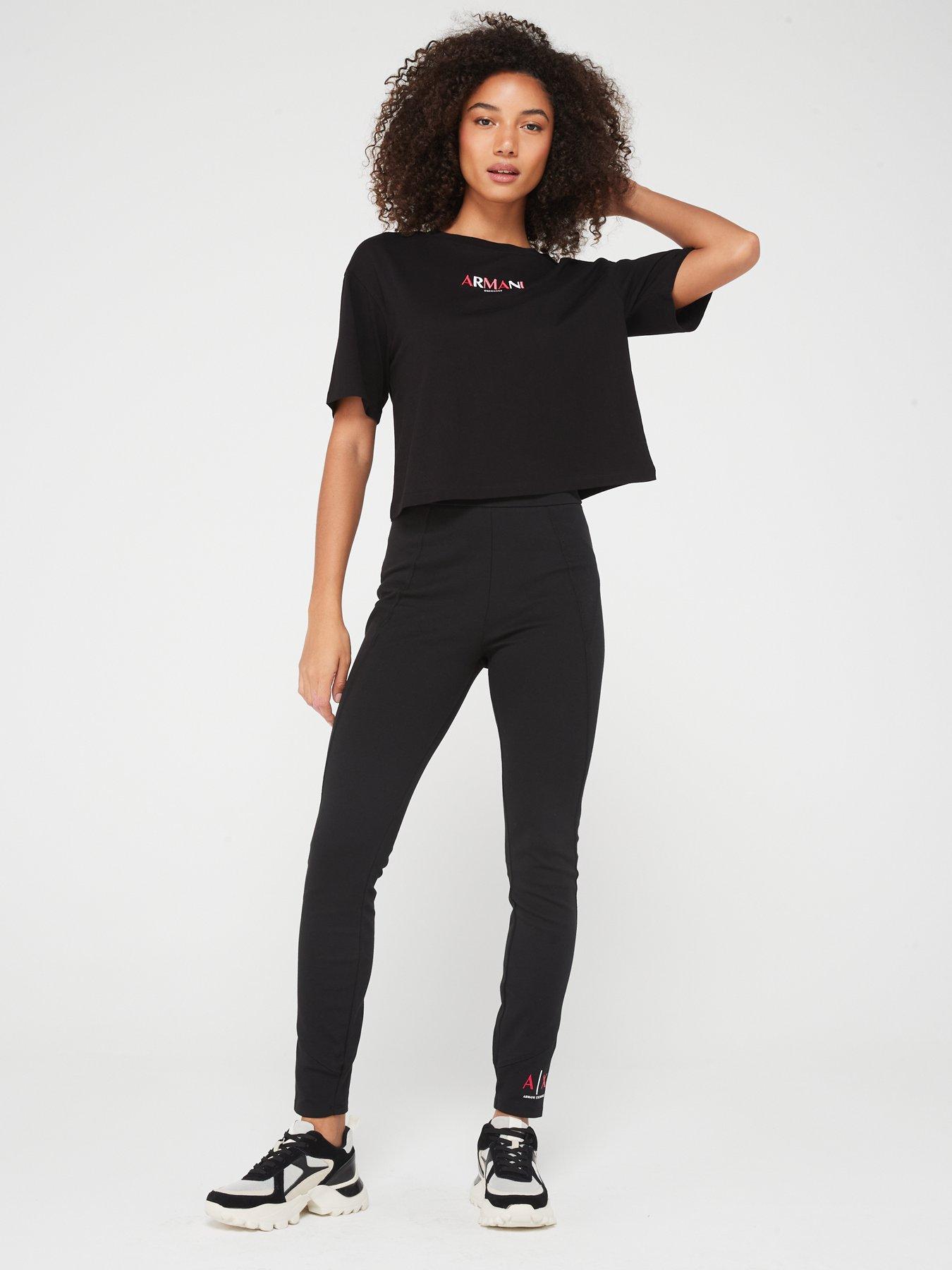 Armani Exchange Colour Logo Legging - Black