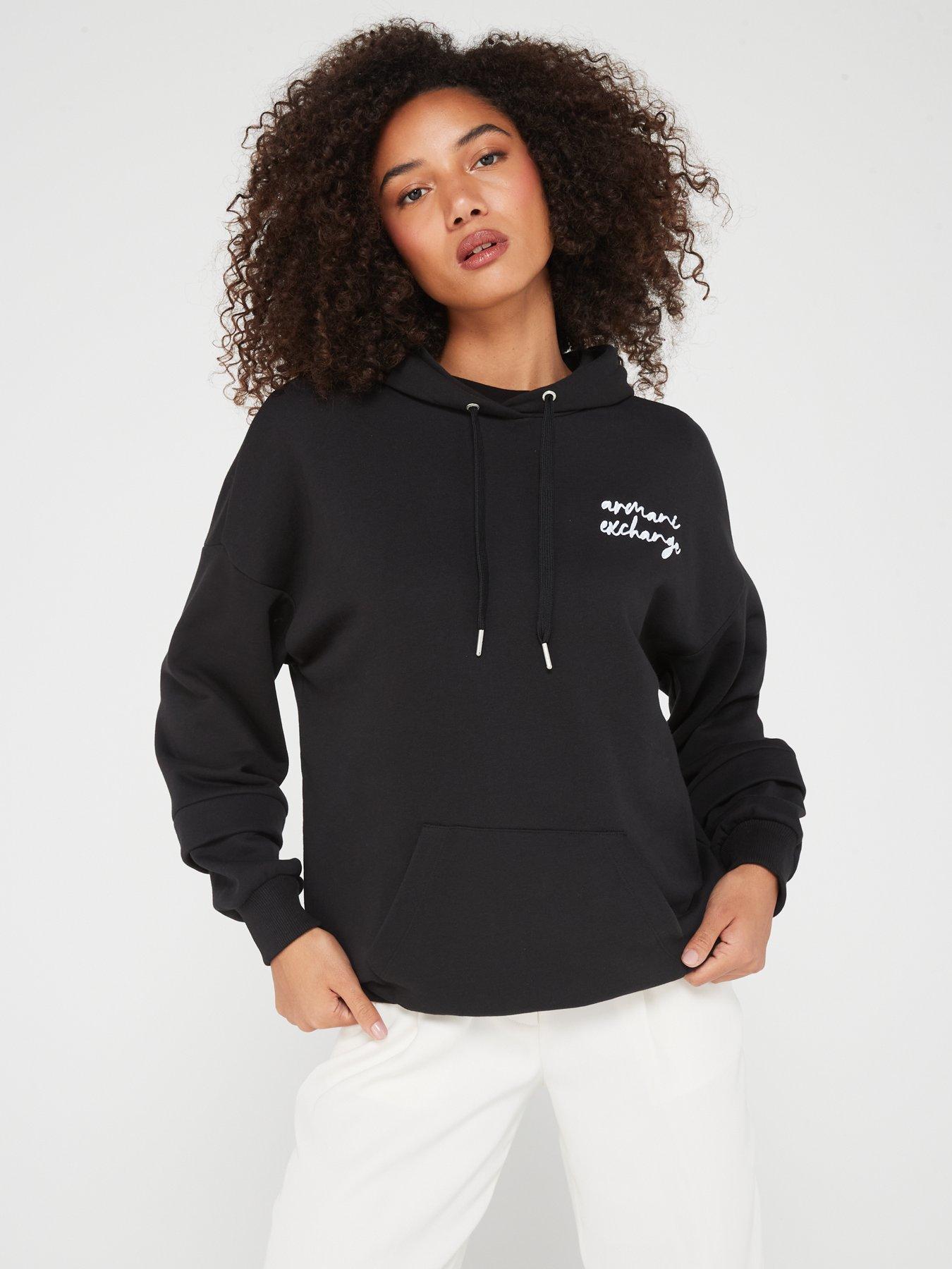 Armani hoodie sale womens hotsell