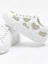  image of river-island-girls-glitter-heart-trainers-gold