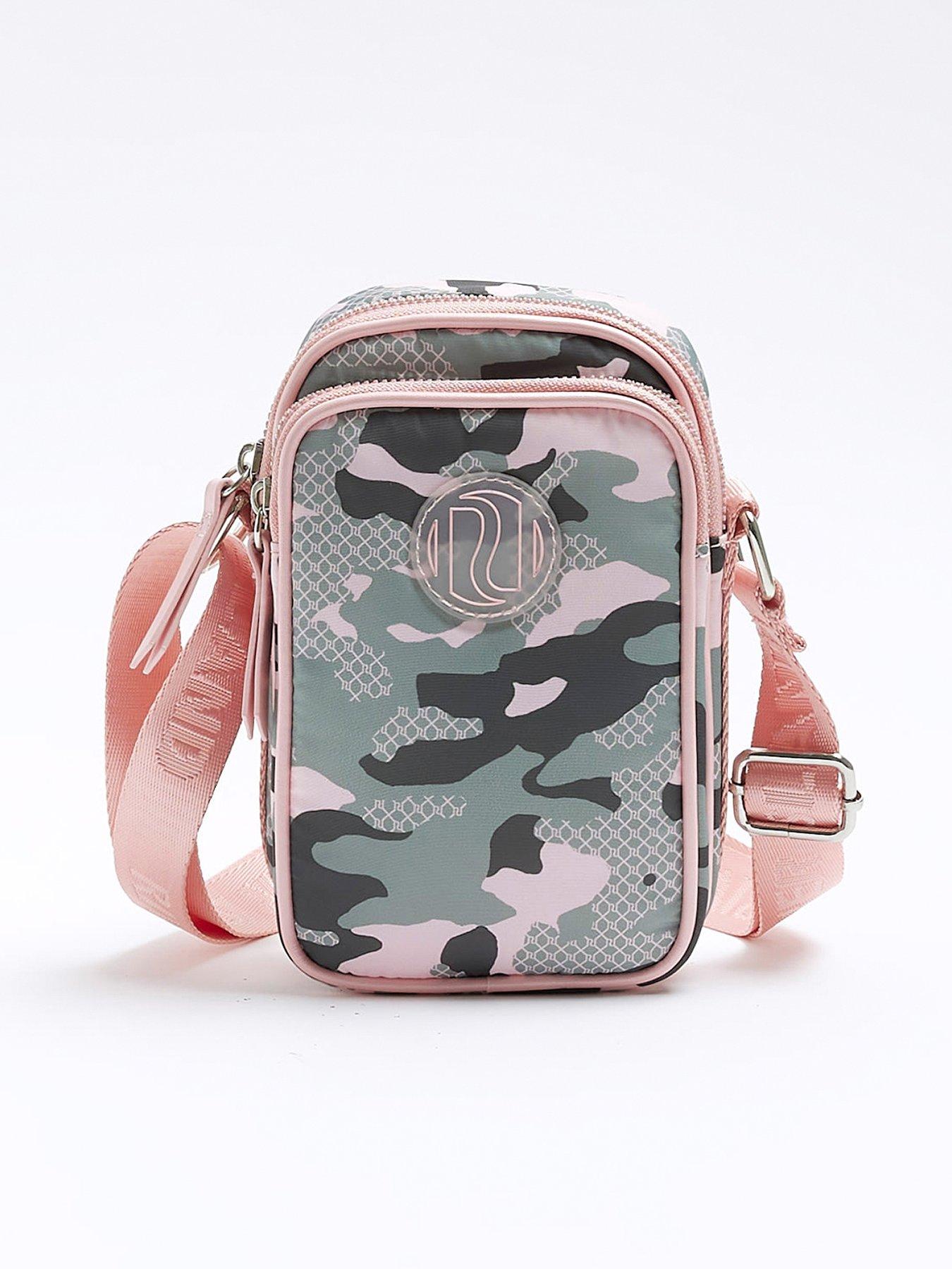 River Island Girls Camo Cross Body Festival Bag - Khaki