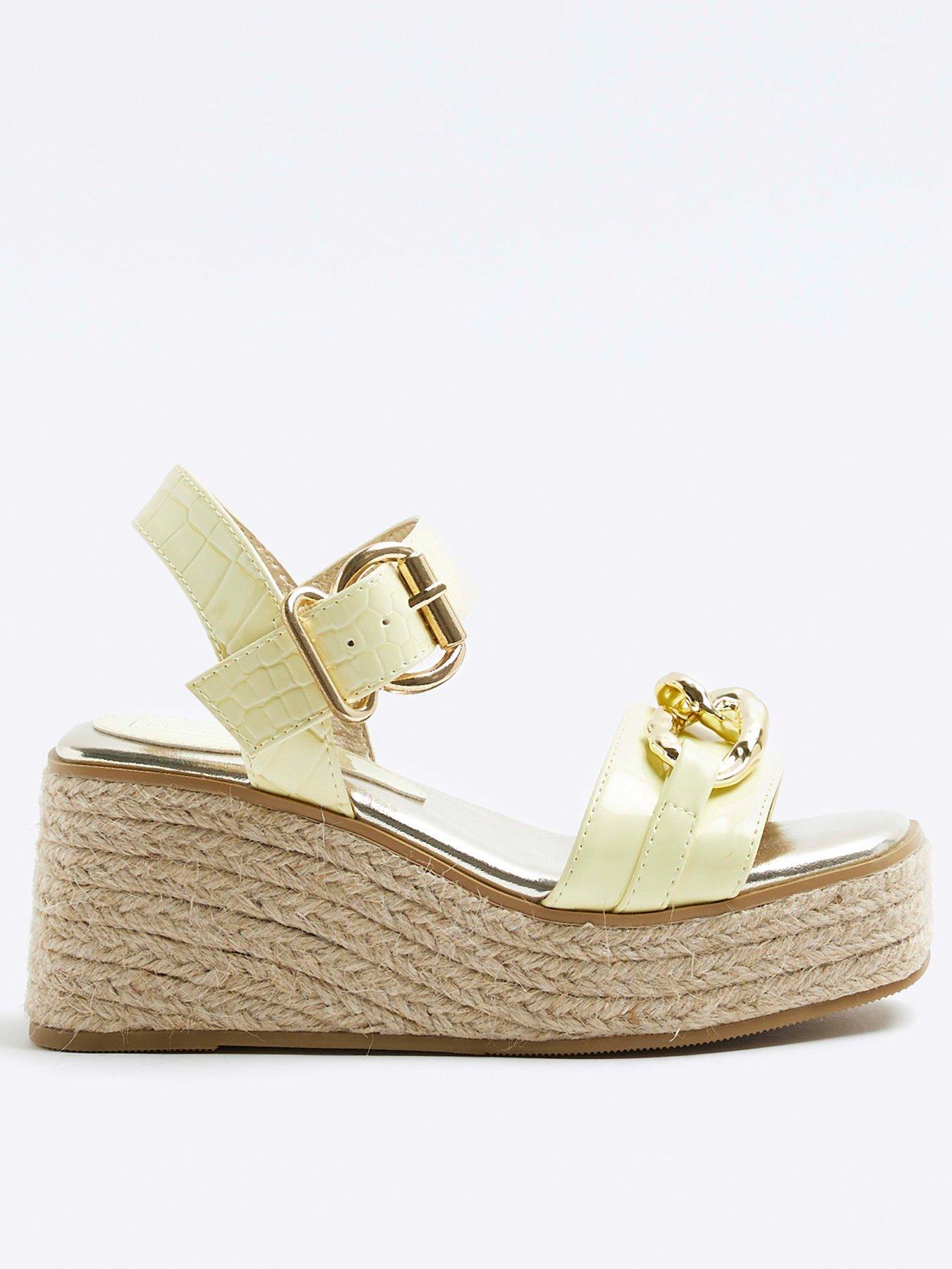 Girls hot sale gold wedges