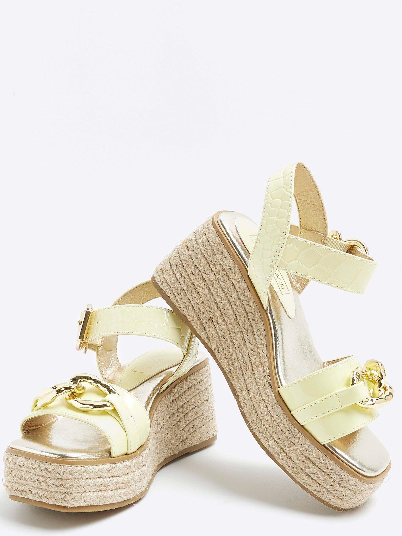 Girls gold cheap wedge sandals