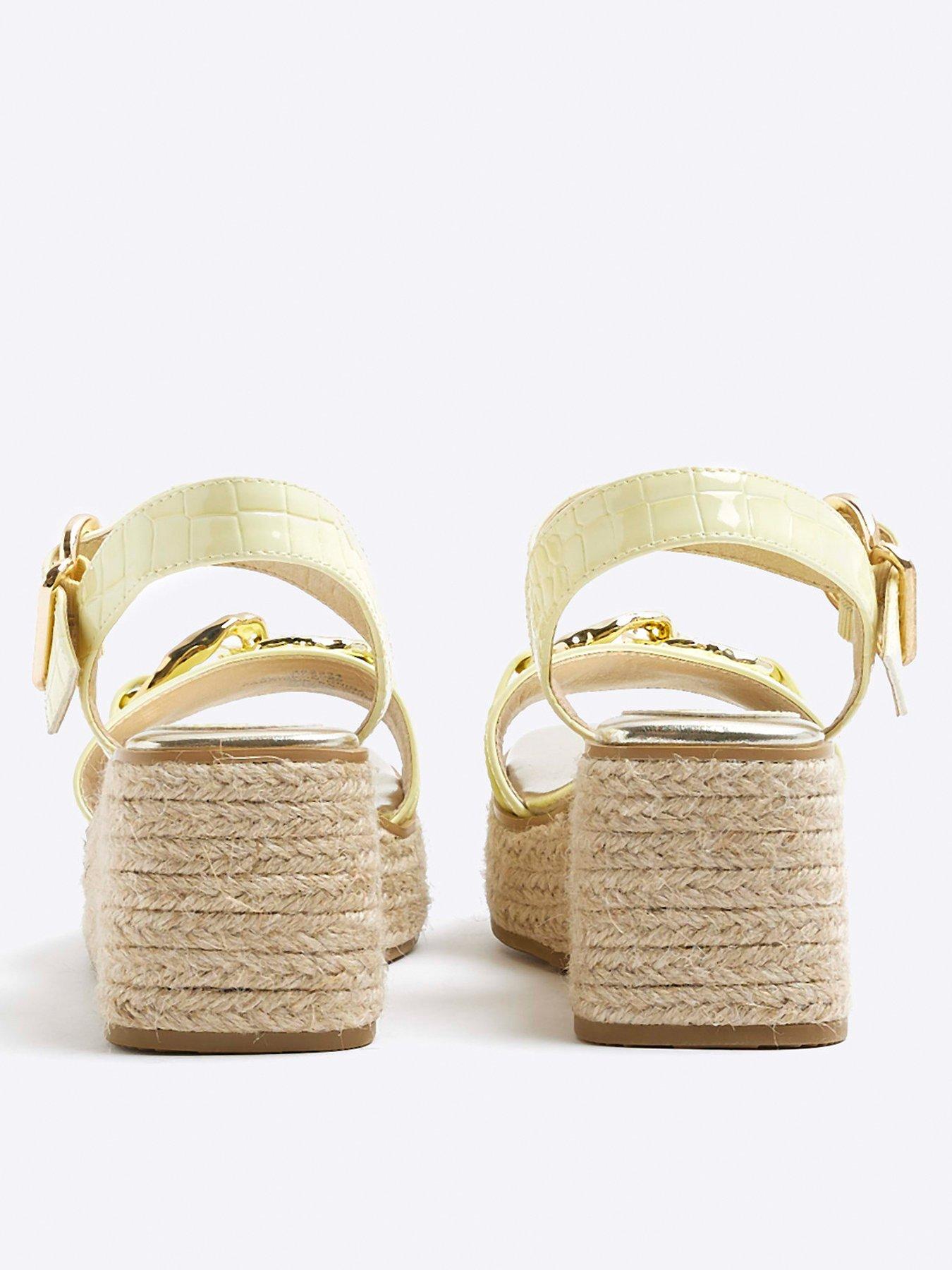 Girls gold hot sale wedge sandals