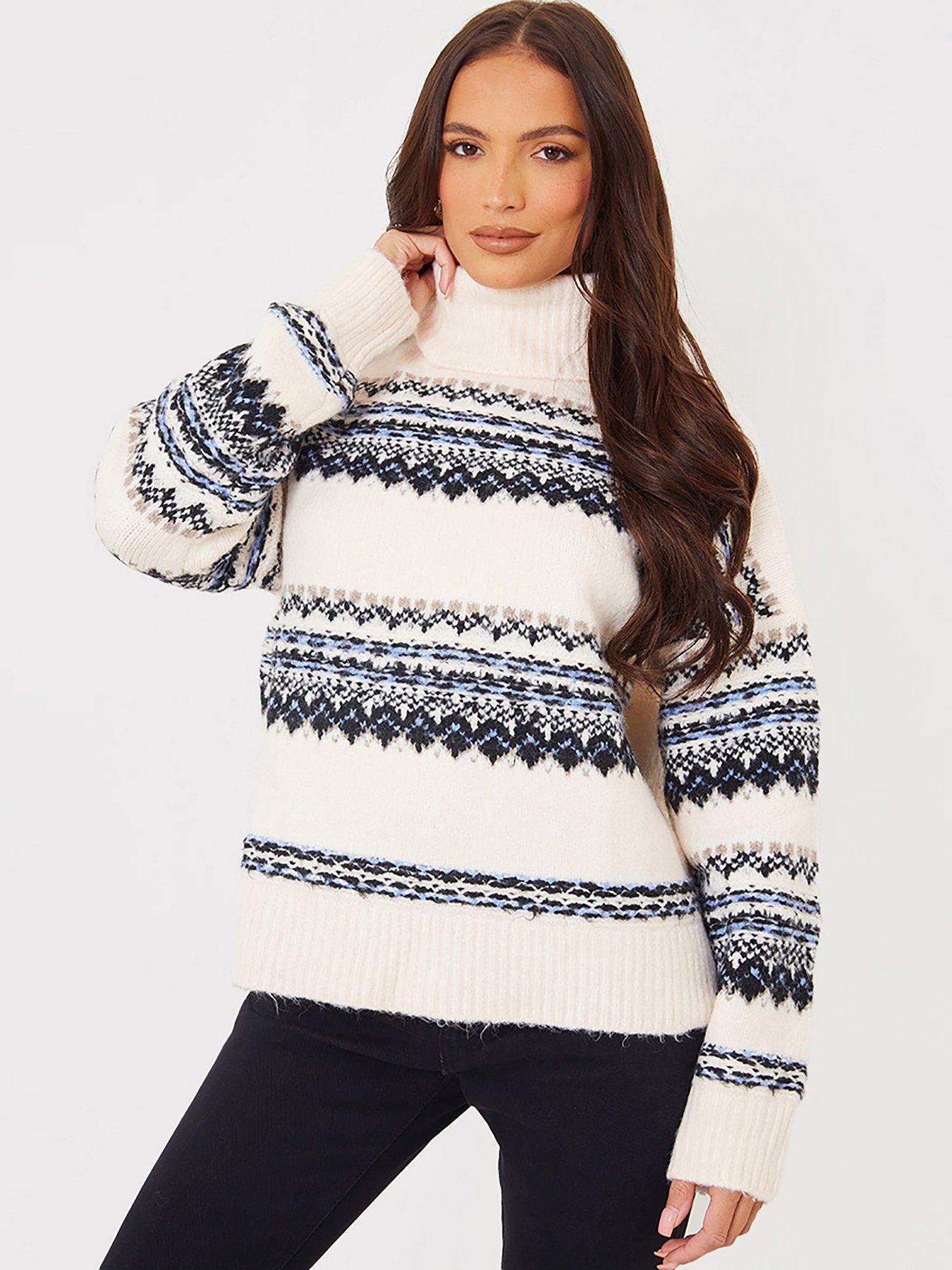 Fluffy roll neck on sale jumper