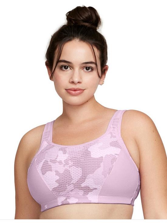 front image of glamorise-1166-sport-bra-pink