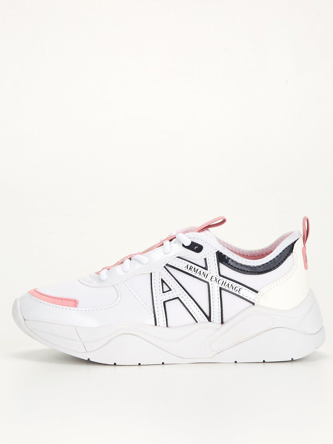 armani-exchange-chunky-logo-trainer-whitepink