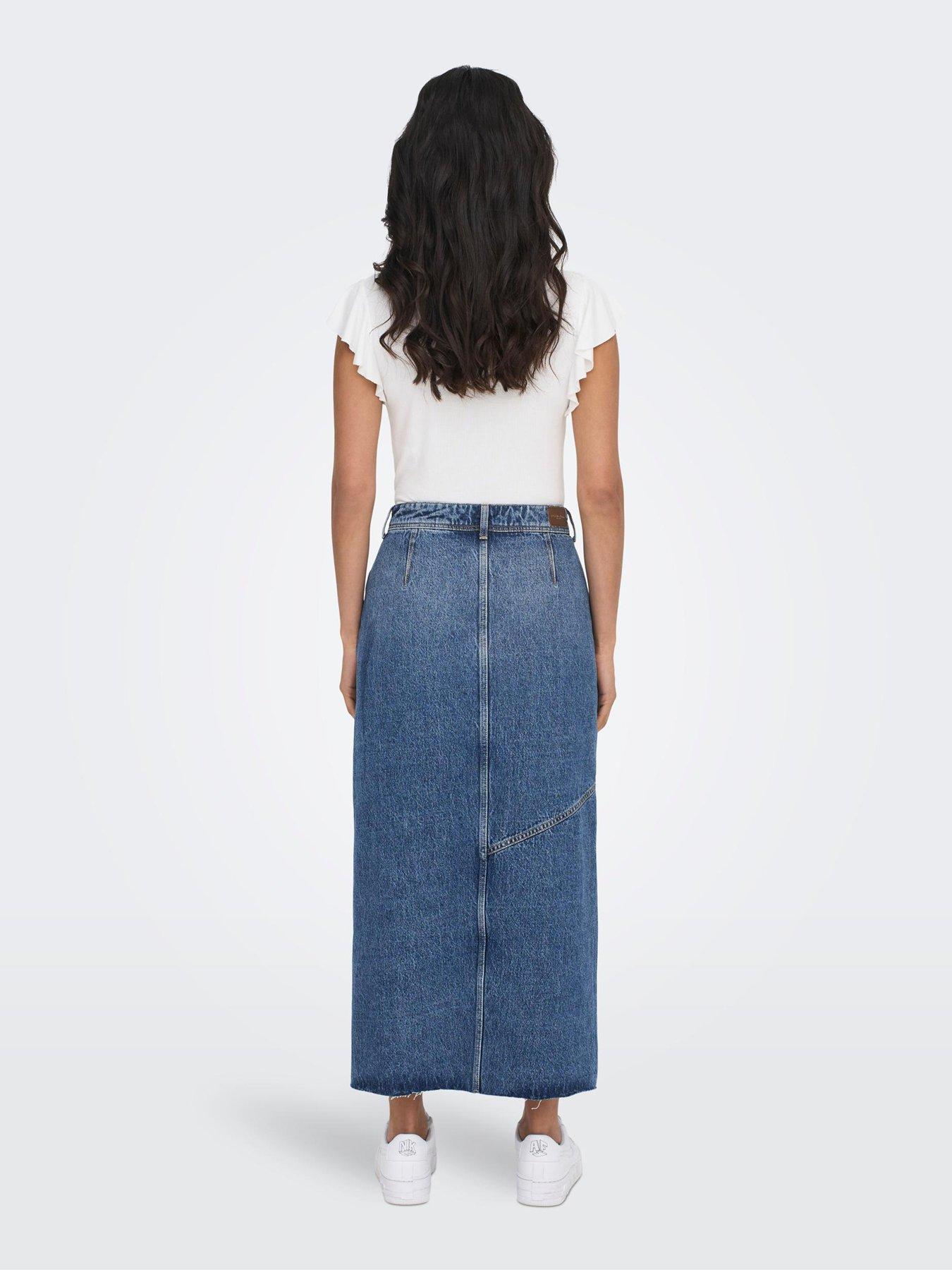 Long denim outlet skirt blue