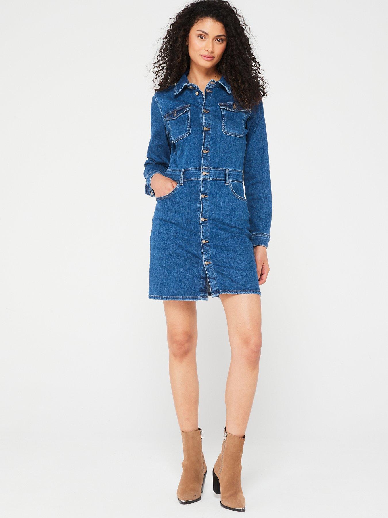 Long sleeve womens outlet denim dress