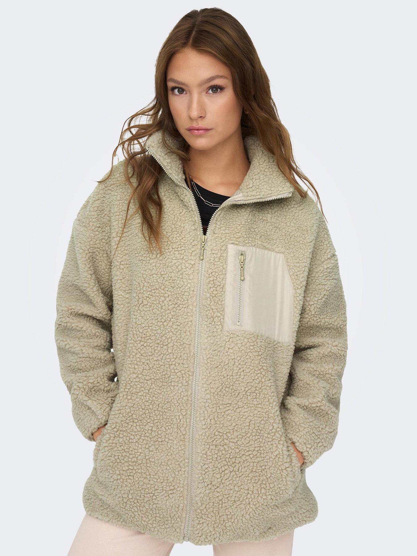 Womens Zip Up Fuzzy Fleece Sweater Jacket Casual Oversized Sherpa Hoodie  Fluffy Coat with Pockets : : Clothing, Shoes & Accessories