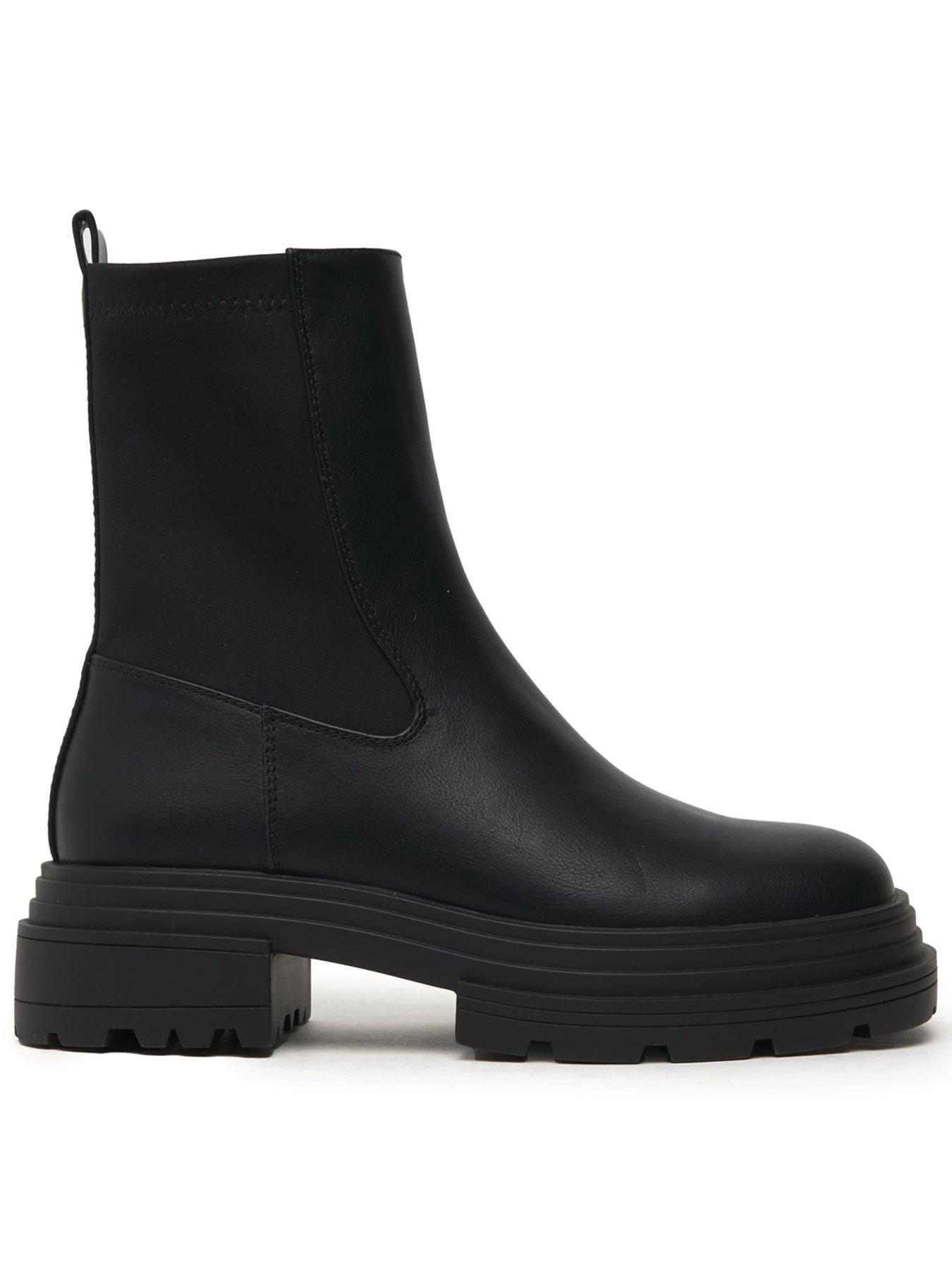 Alessia Chunky Sock Boot Black