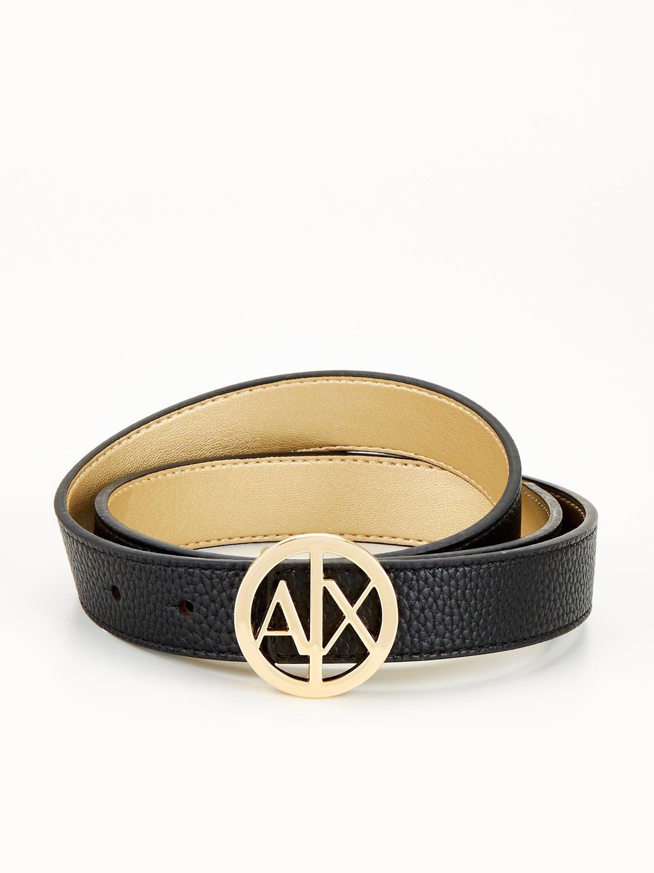 Armani Exchange Reversible Belt Black/gold Very