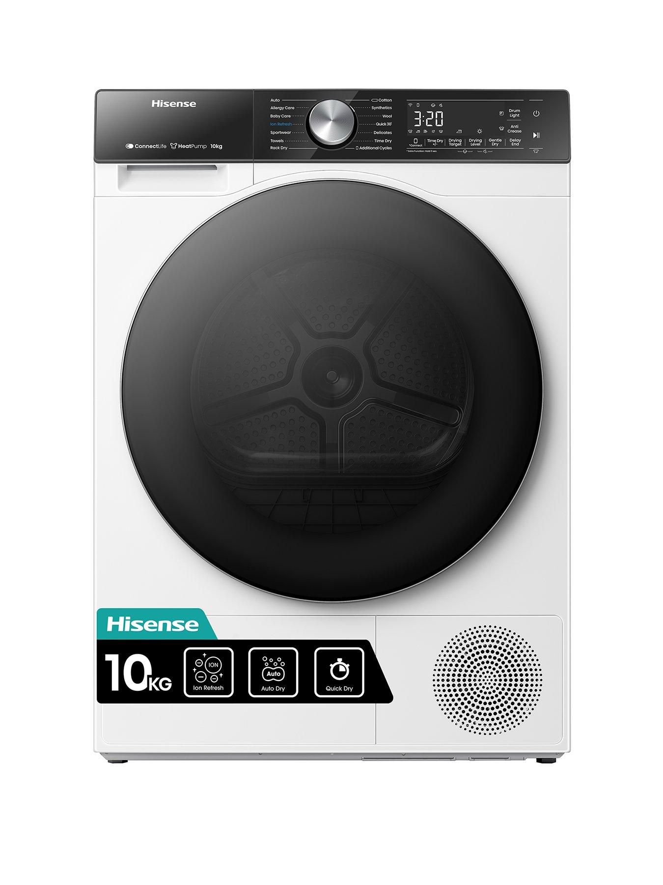 hisense-5s-series-dh5s102bw-10kg-ion-refresh-freestanding-tumble-dryer--white
