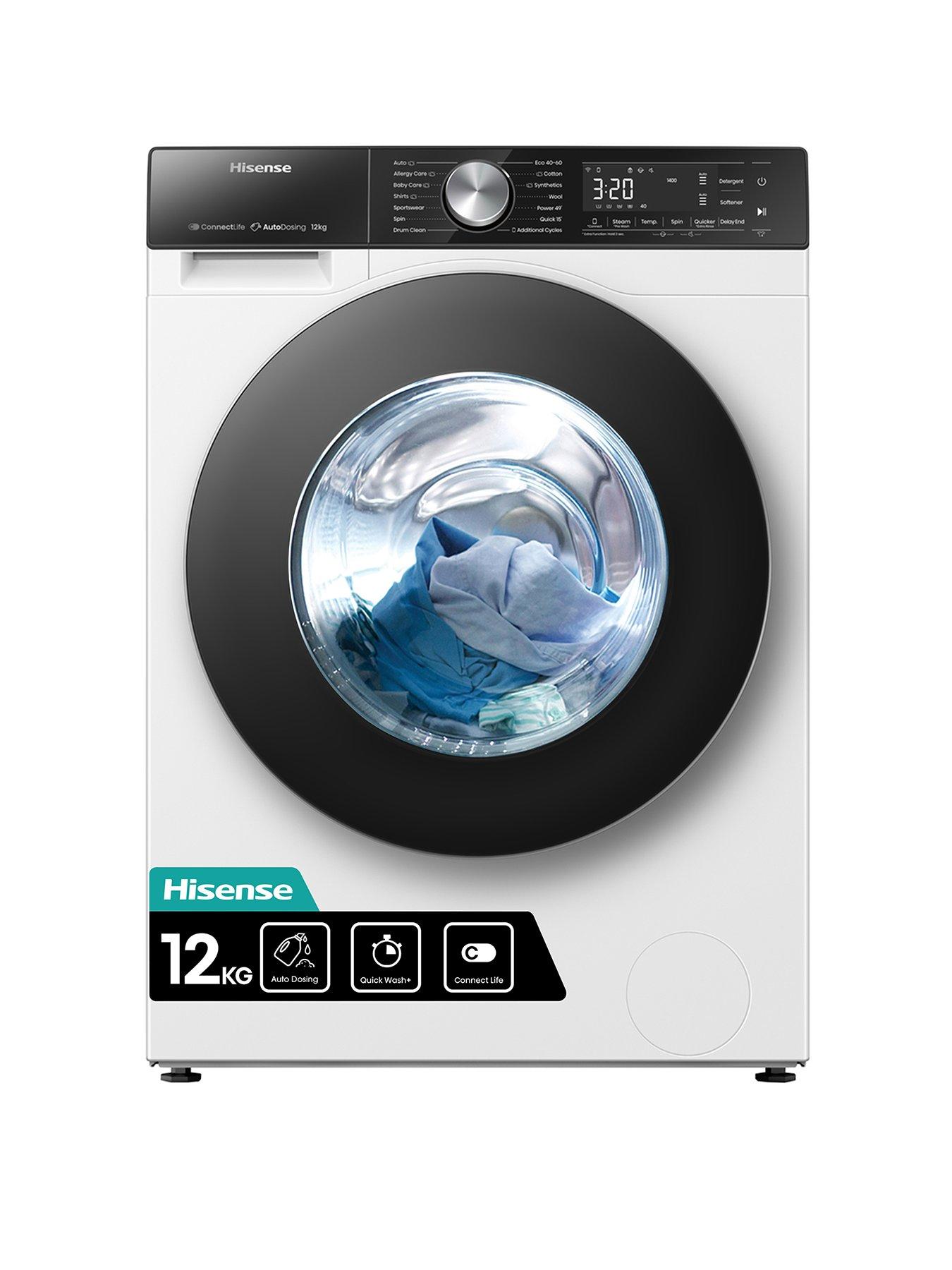 undefined 5S Series WF5S1245BW 12KG 1400rpm Auto Dosing Freestanding Washing Machine - White