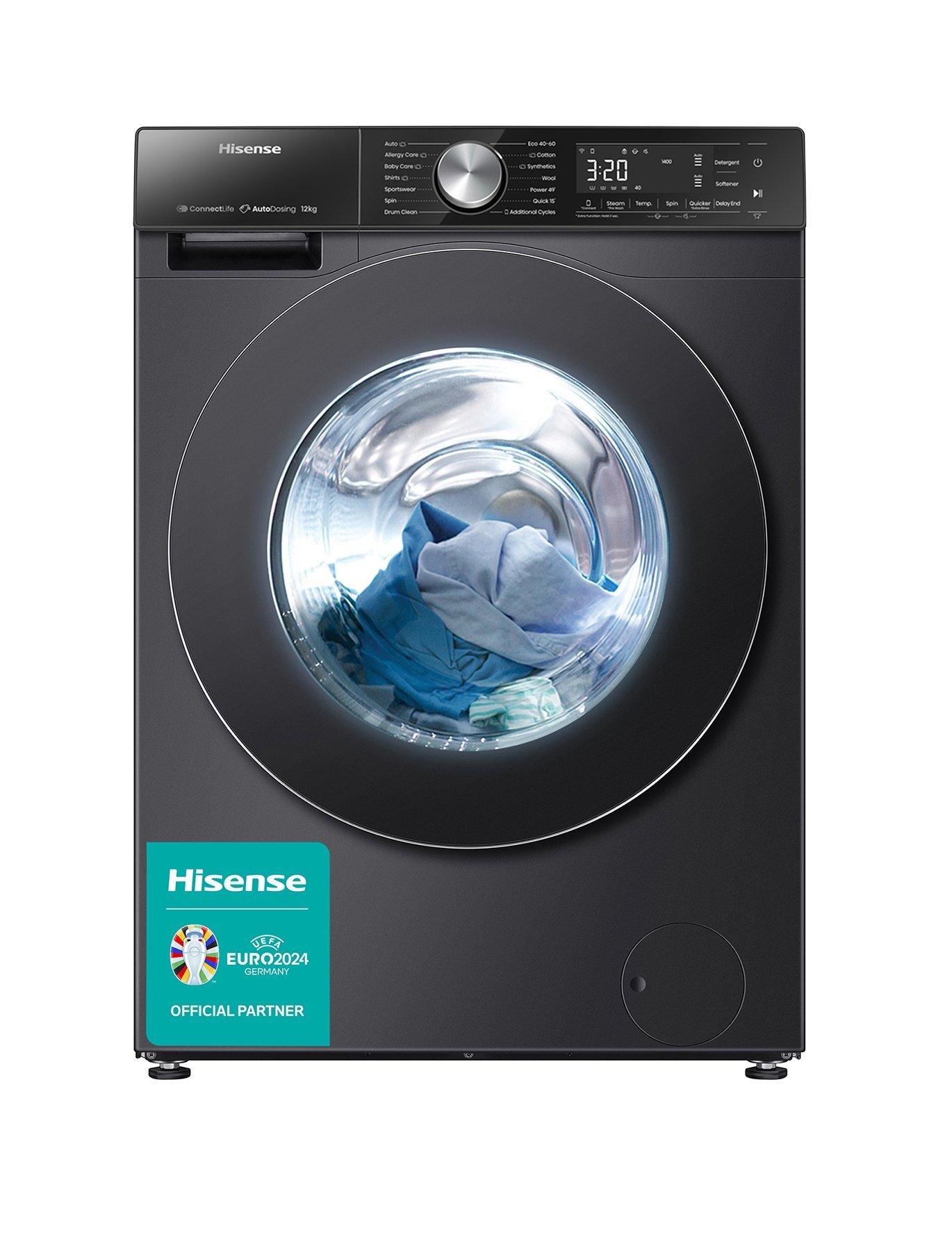 Hisense 5S Series Wf5S1245Bb 12Kg 1400Rpm Auto Dosing Freestanding Washing Machine - Premium Black