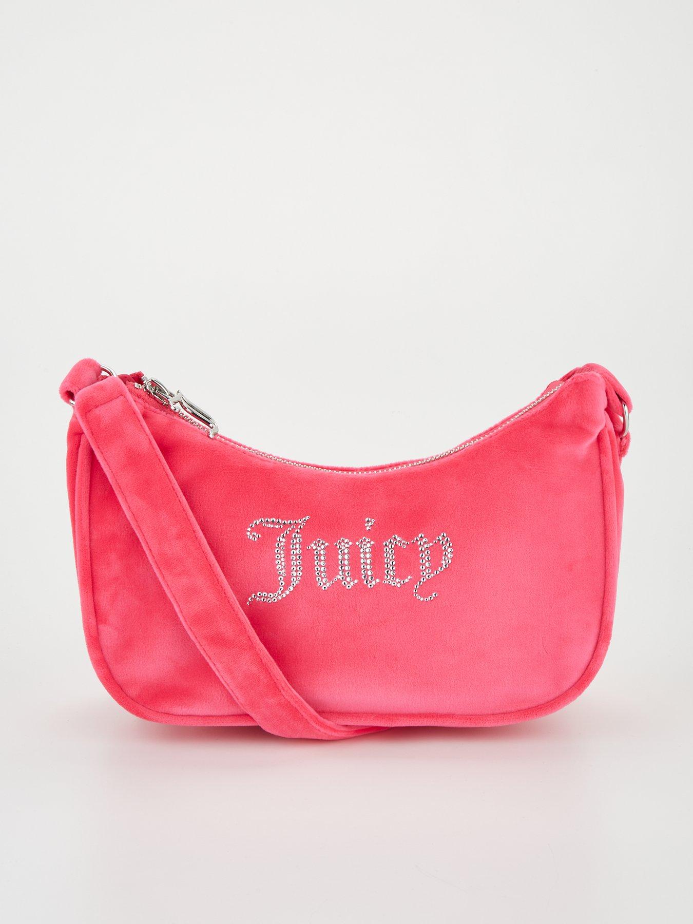 Juicy couture velour shoulder bag pink new arrivals