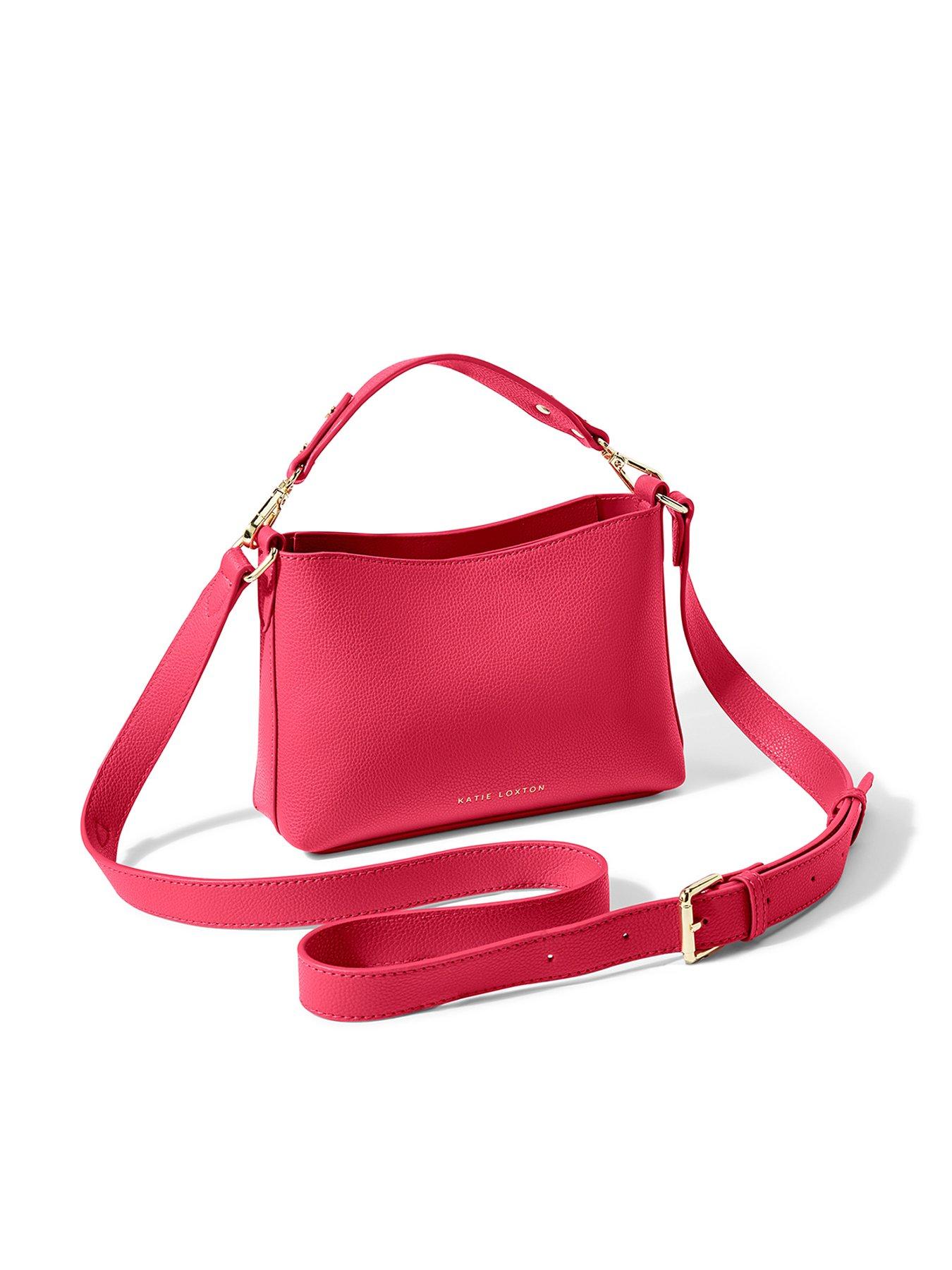 BURBERRY Helmsley House Check Grained Leather Crossbody Bag Pink