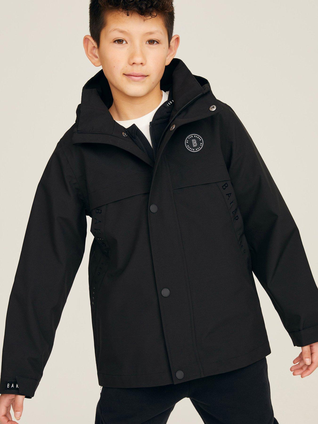 Ted Baker Baker By Ted Baker Boys Waterproof Jacket Black very.co.uk