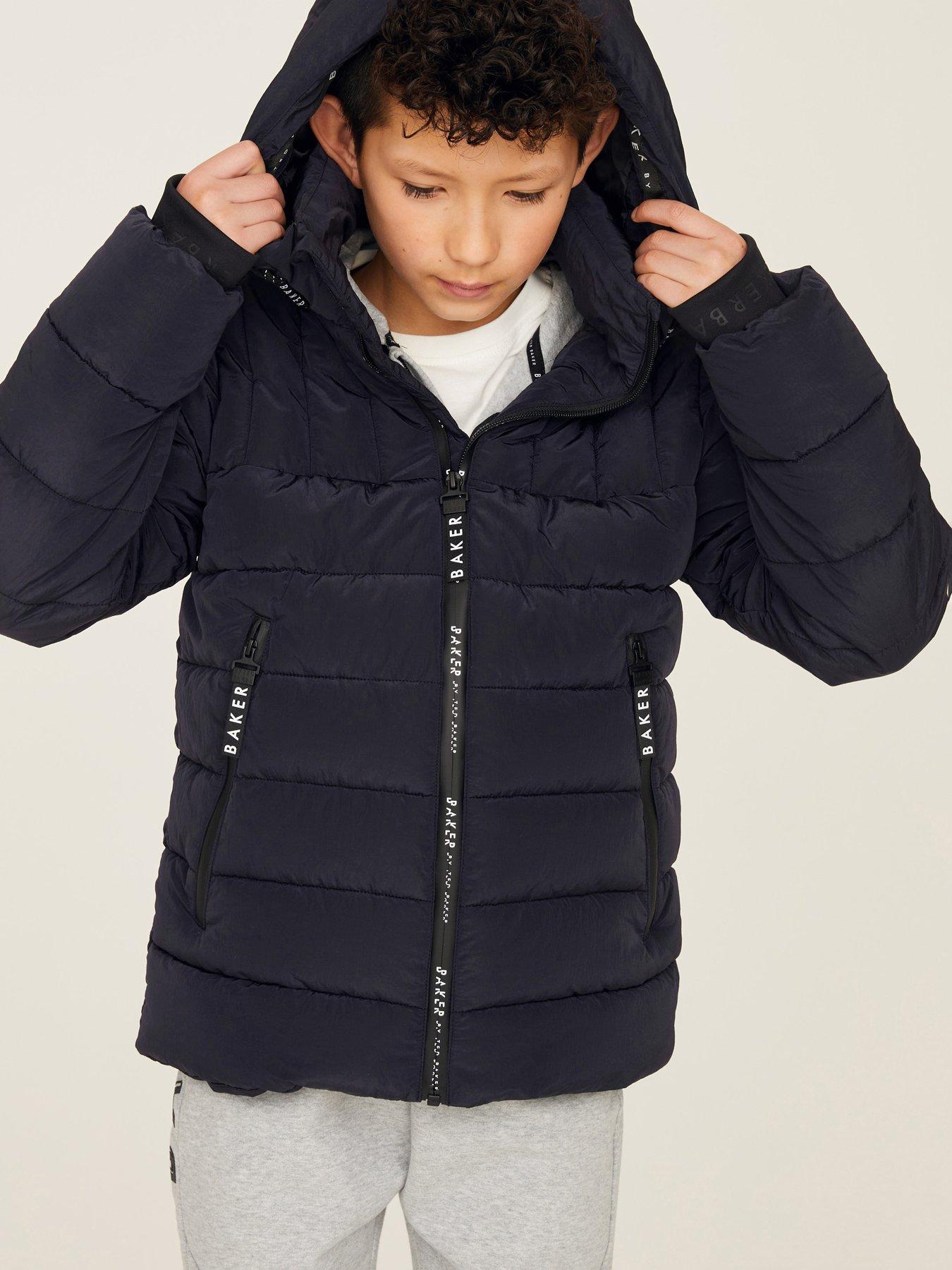 boys navy padded coat