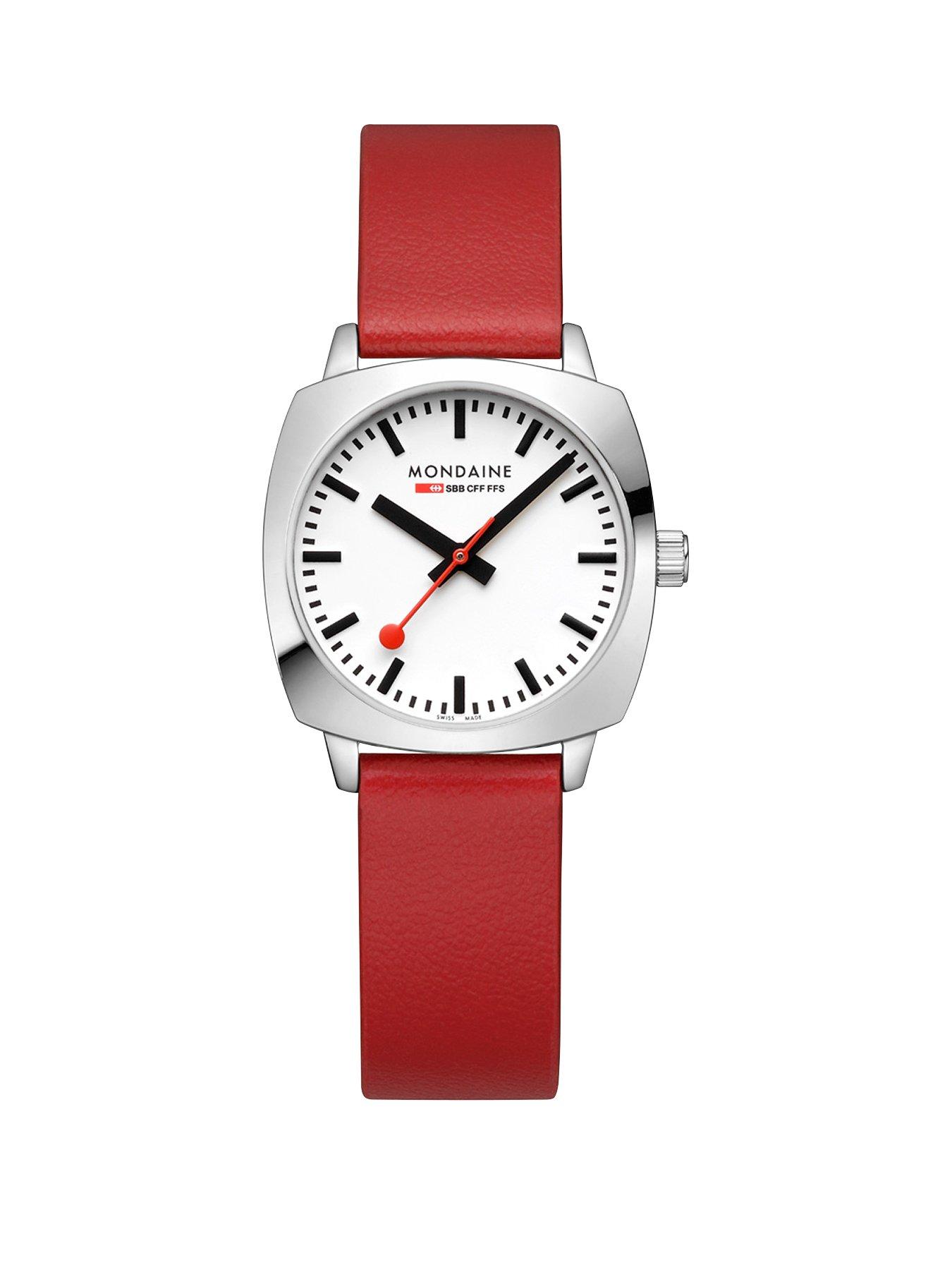 Product photograph of Mondaine Petite Cushion Ladies Watch from very.co.uk